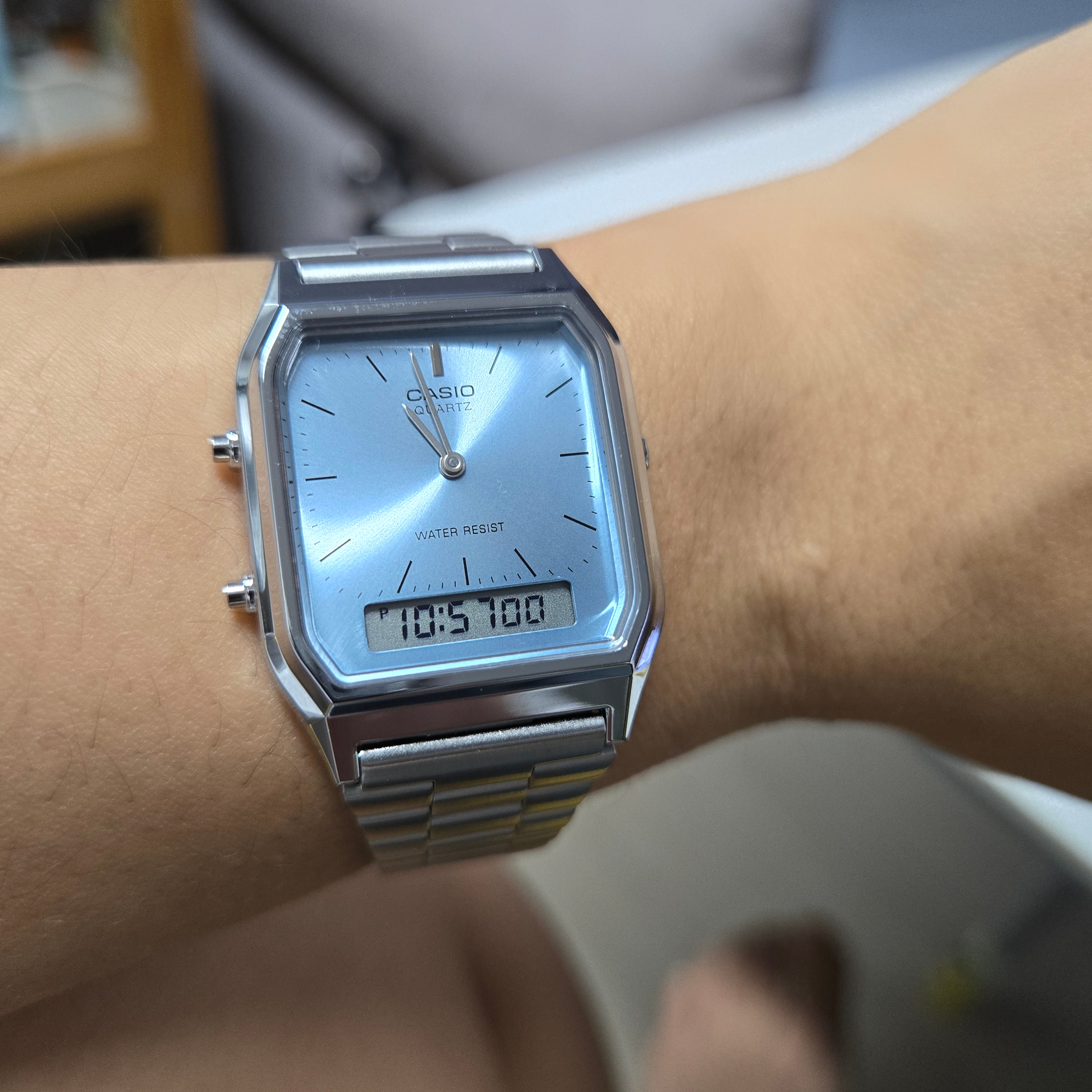Casio AQ-230A-2A1MQY 착용 스타일