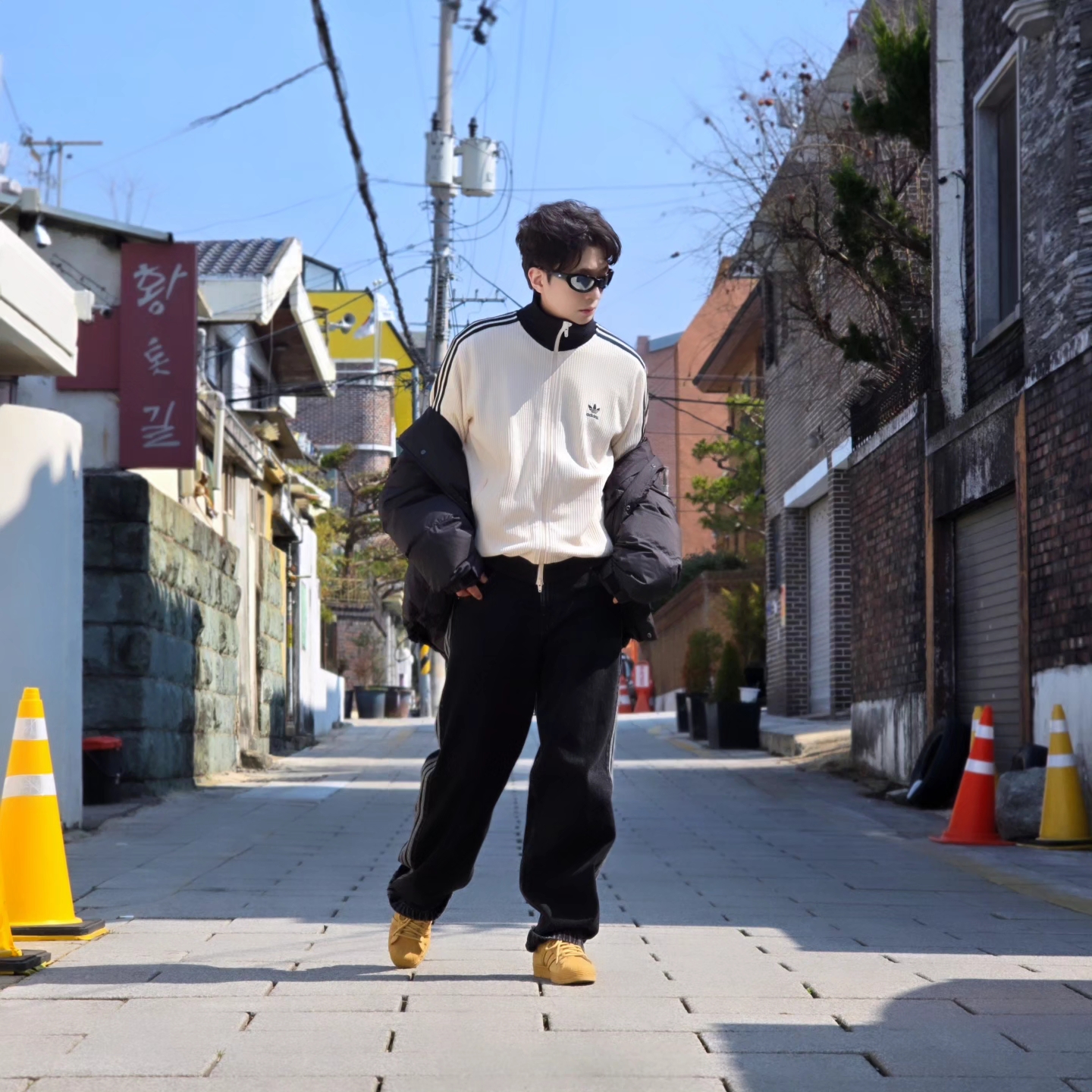 Adidas Waffle Beckenbauer Track Top Wonder White - KR Sizing, Adidas Waffle Beckenbauer Track Top Wonder White - KR Sizing 착용 스타일 - 5