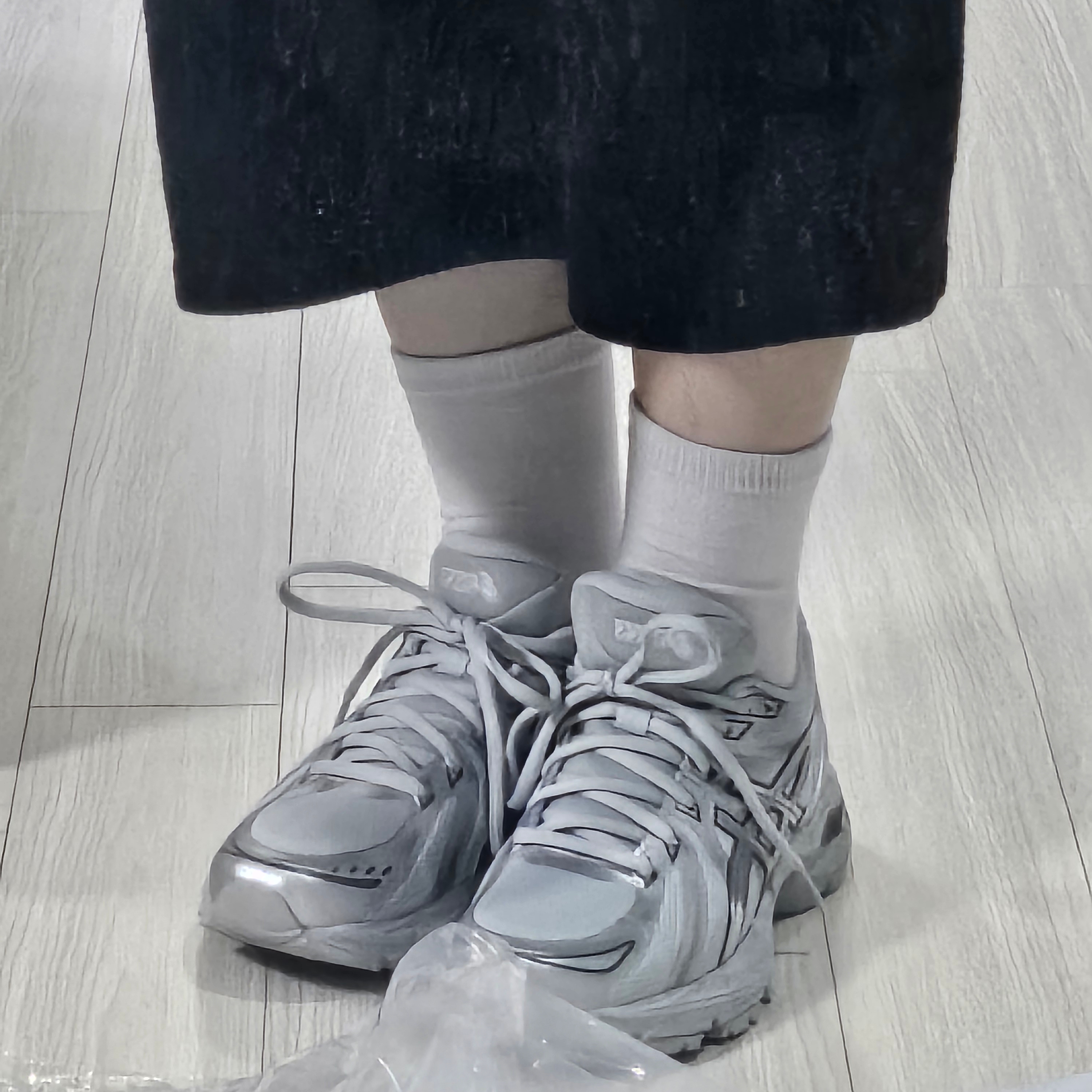 (W) Asics Gel-Flux 4 CN Gray Silver 착용 스타일 - 3