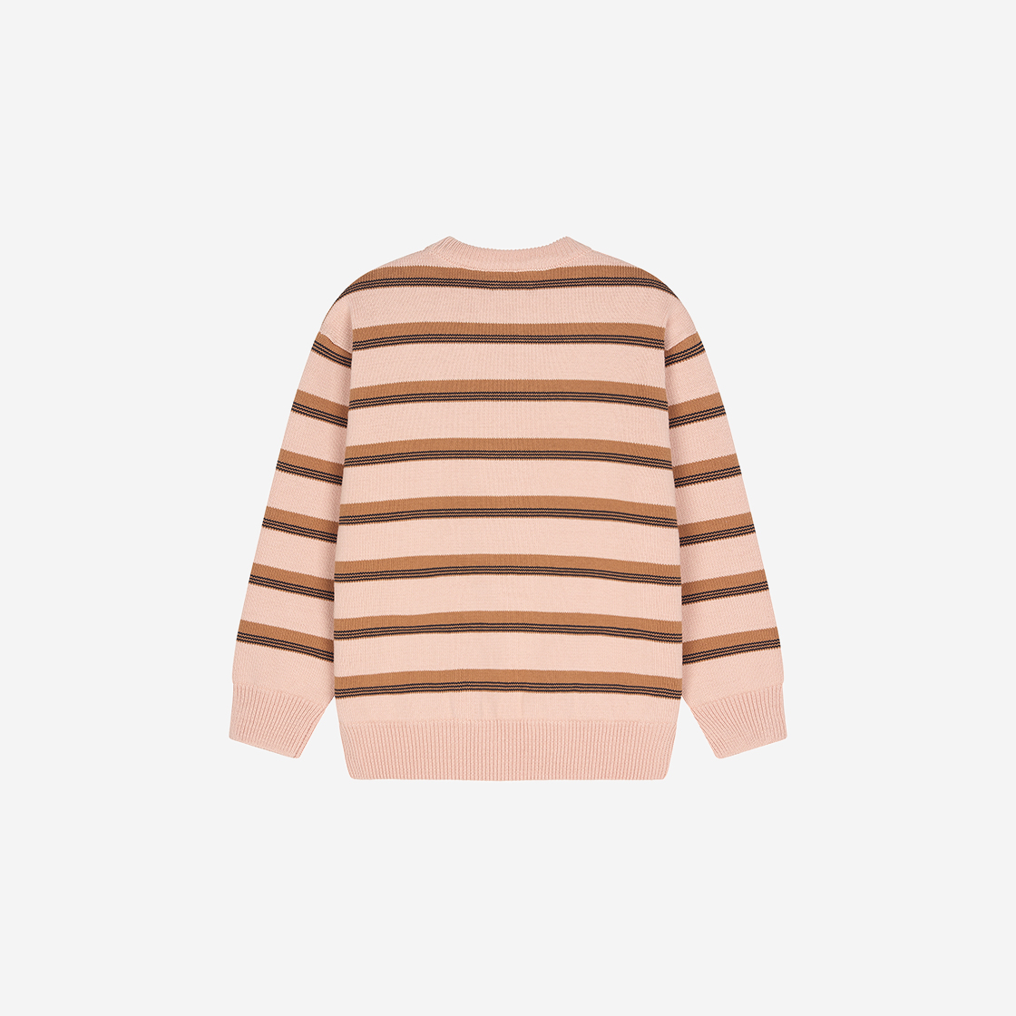 플랫웨이브 인 서울 아브 스트라이프 빈티지울 라운드 니트 베이지(Flatwave in Seoul Aav Stripe Vintage Cotton Round Knit Beige) - 2
