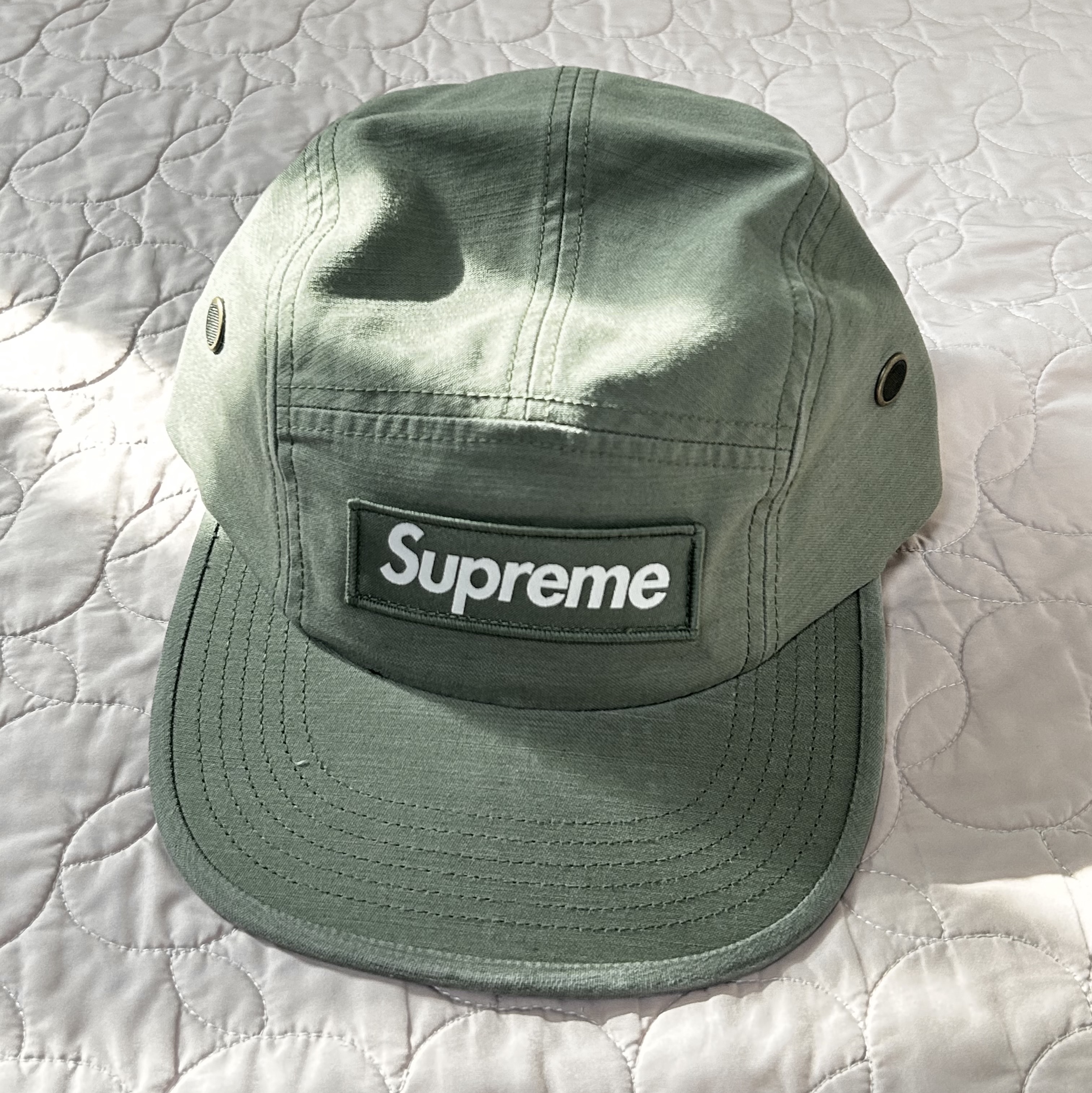 Supreme Military Camp Cap Olive - 25SS 착용 스타일