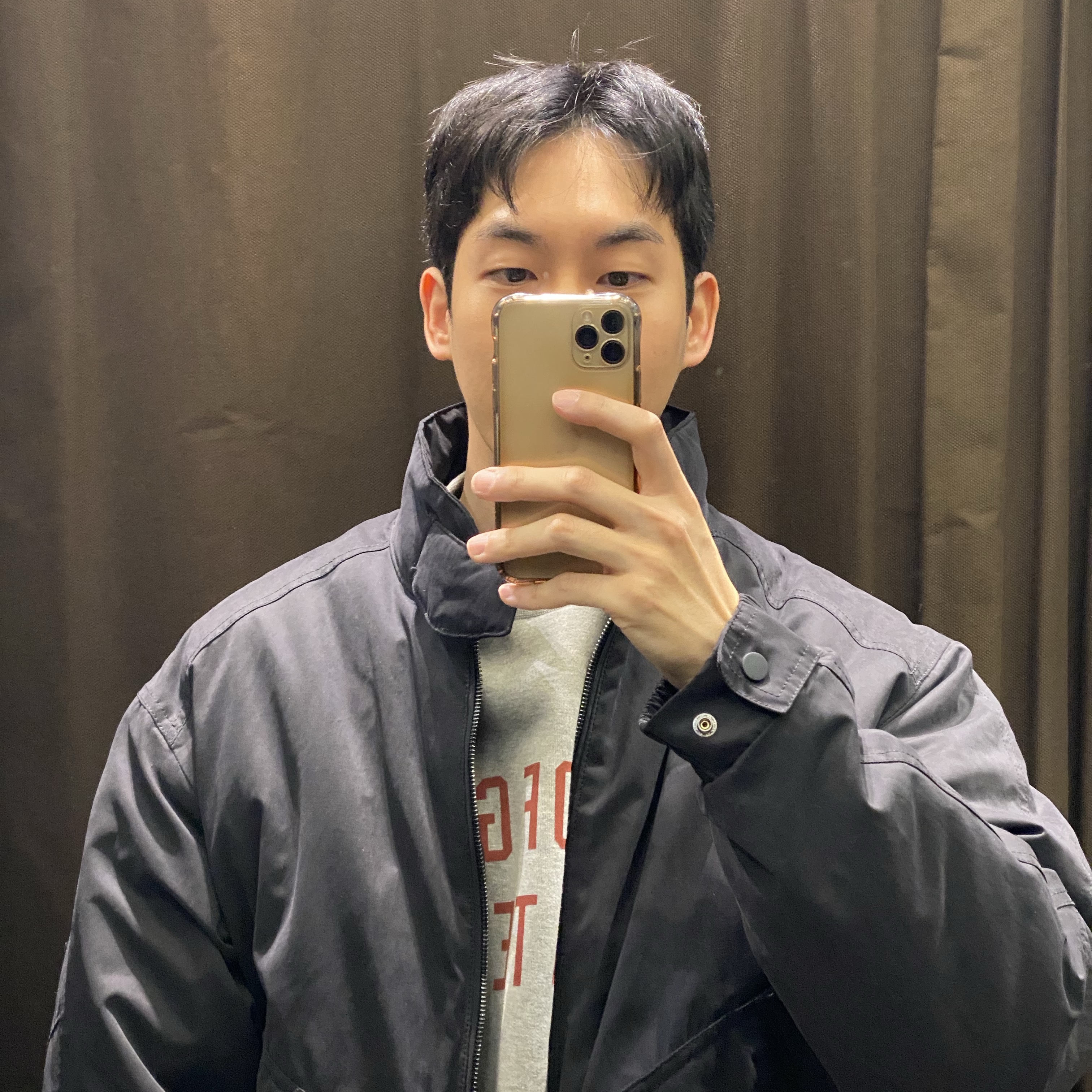 Essentials Fleece Crewneck State Dark Heather - 24FW 착용 스타일