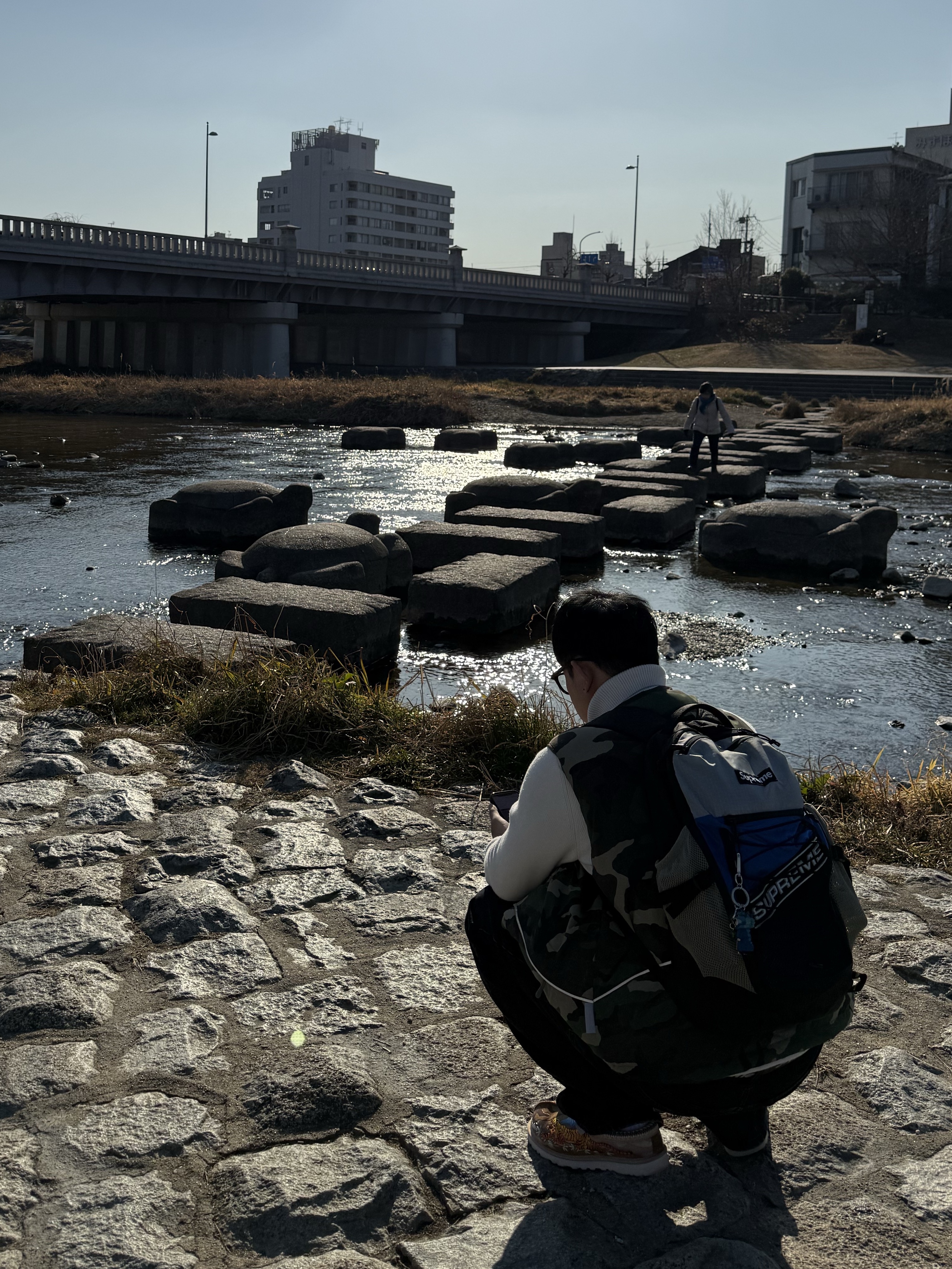 Supreme Backpack Blue - 23FW, UGG x Palace Tasman Slipper Chestnut Camo 착용 스타일