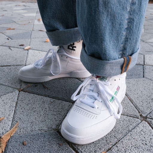 Reebok Club C 85 Vintage Chalk Green 착용 스타일