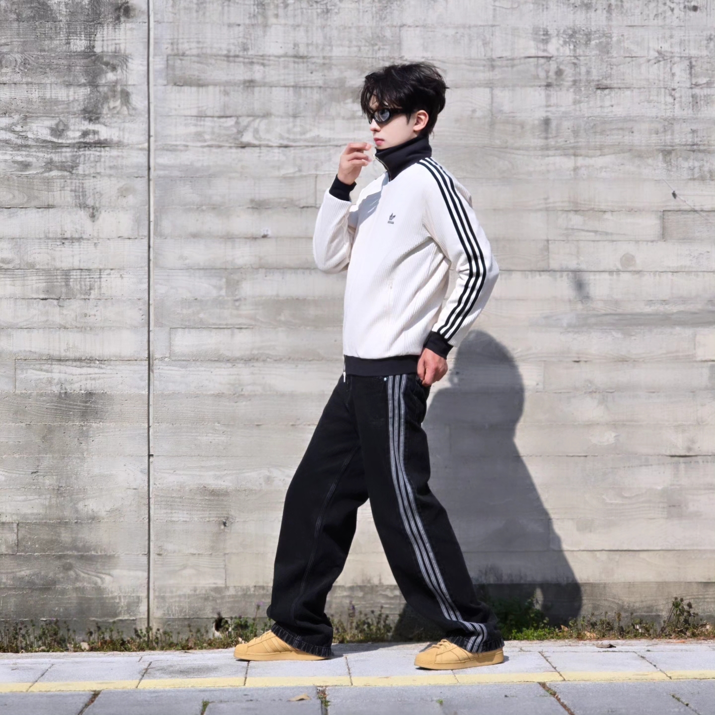 Adidas Waffle Beckenbauer Track Top Wonder White - KR Sizing, Adidas Waffle Beckenbauer Track Top Wonder White - KR Sizing 착용 스타일 - 2