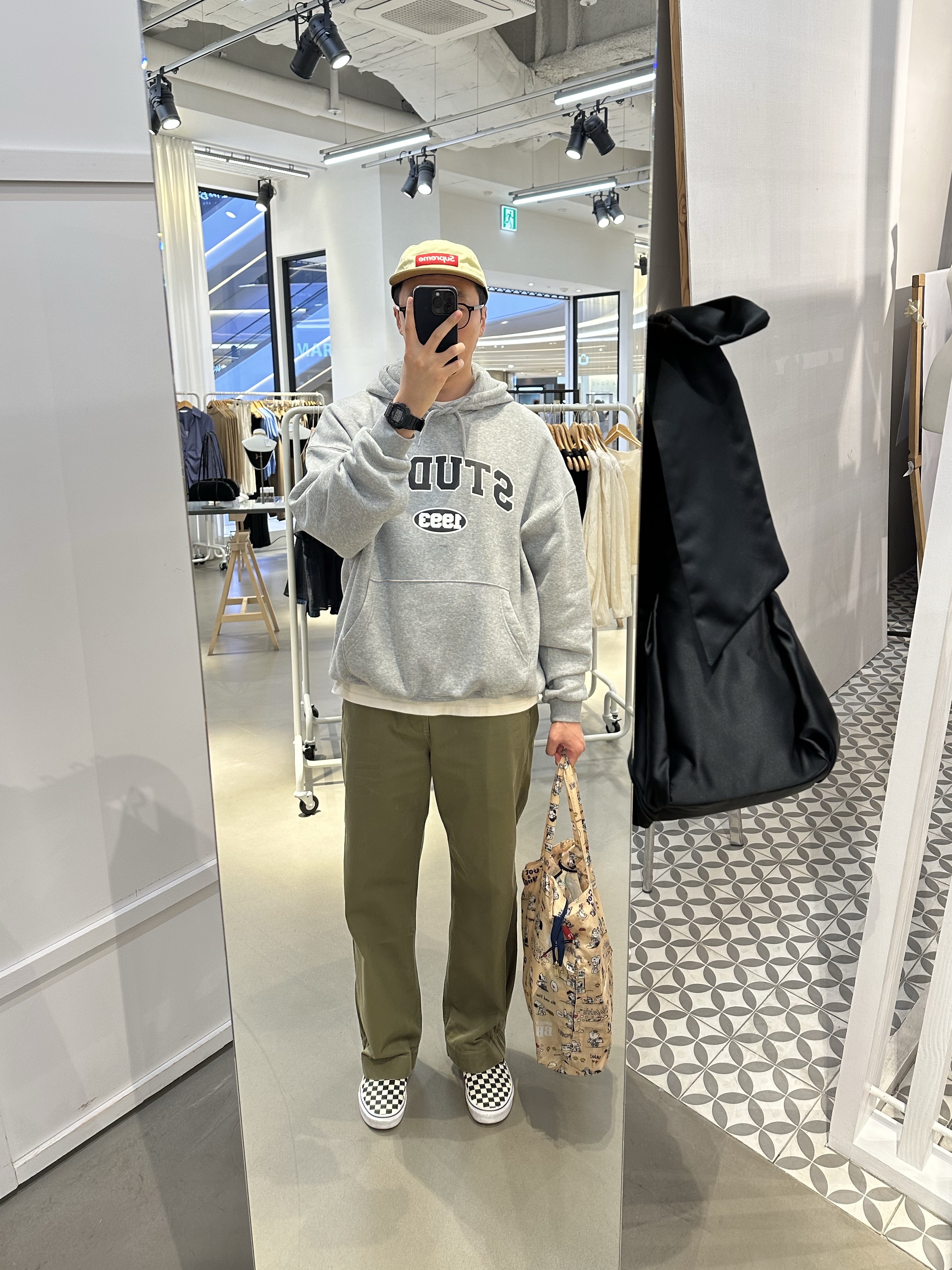 Supreme Pigment 2-Tone Camp Cap Natural - 24SS 착용 스타일