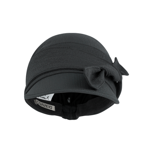 SU2501CA03-c COYSEIO Ribbon Tie Cap Charcoal