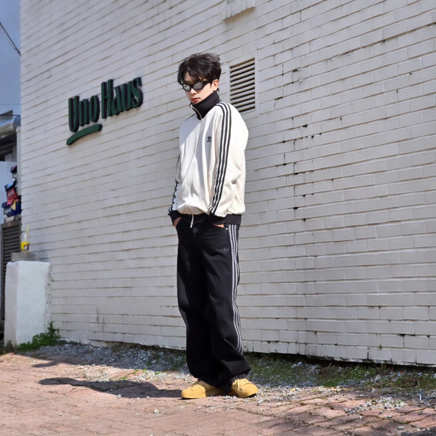 Adidas Waffle Beckenbauer Track Top Wonder White - KR Sizing, Adidas Waffle Beckenbauer Track Top Wonder White - KR Sizing 착용 스타일 - 5
