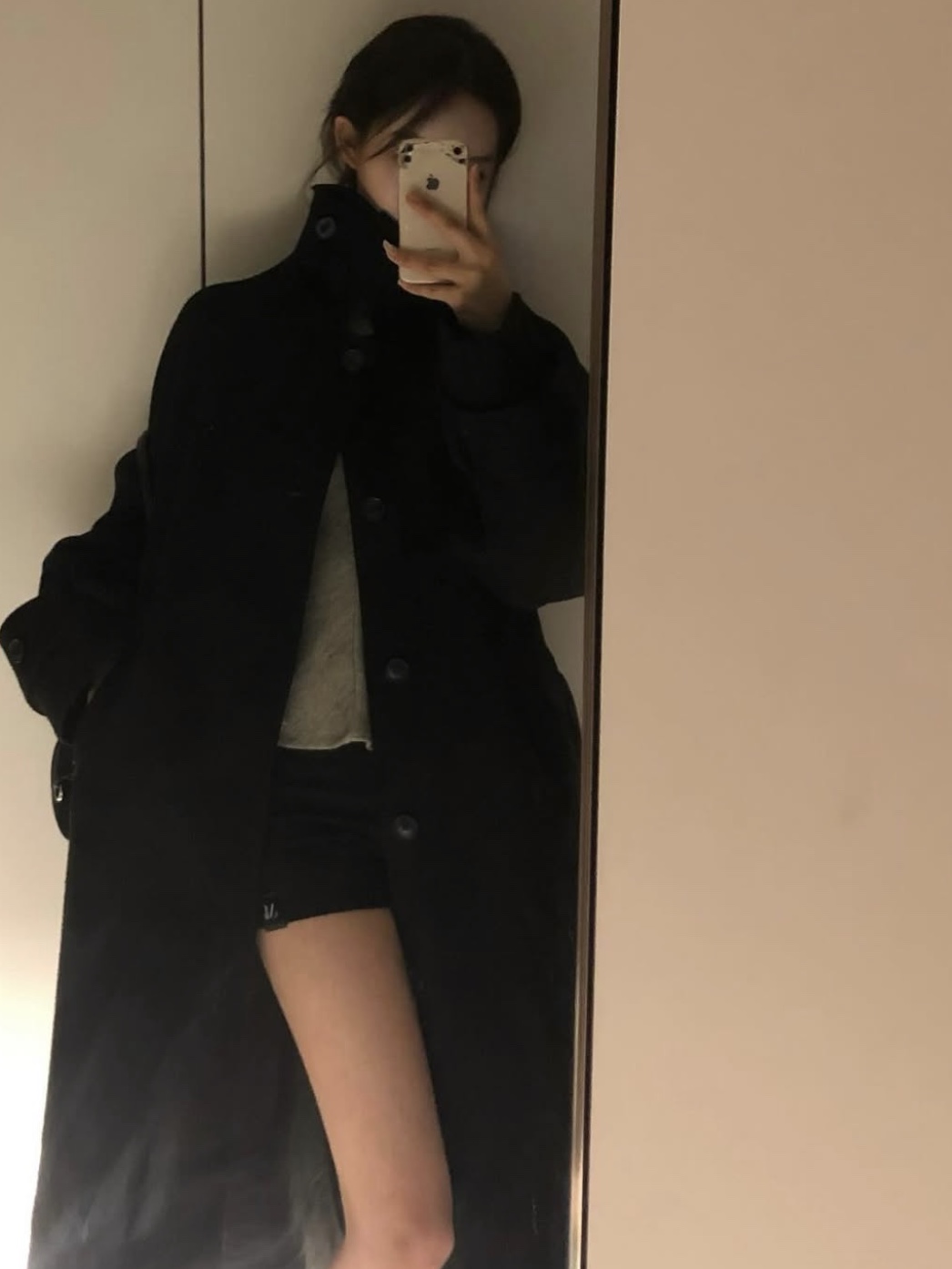 MUCENT Pore Fleece Micro Pants Black 착용 스타일 - 2