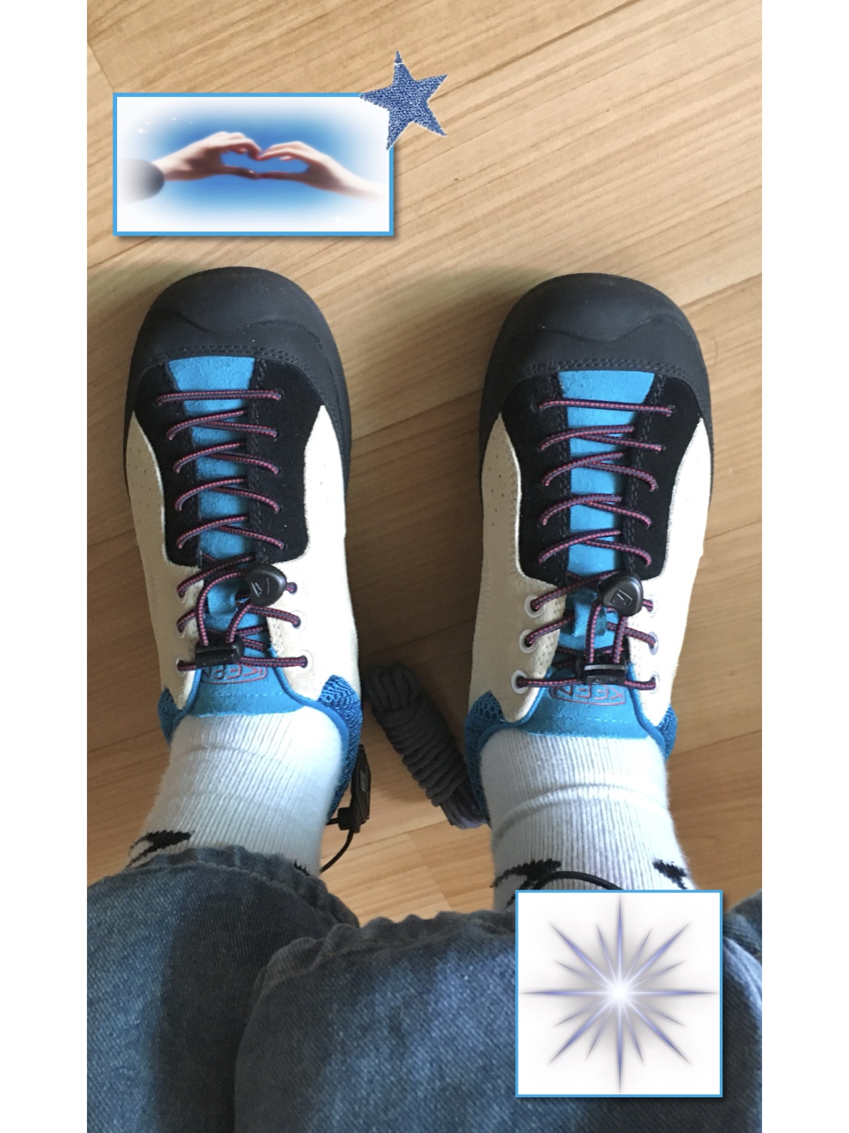 (W) Keen Jasper Rocks SP Sneakers Beige 착용 스타일