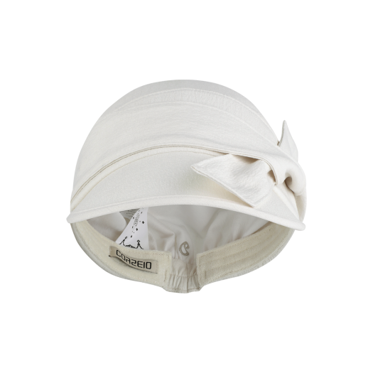 SU2501CA03 COYSEIO Ribbon Tie Cap Ivory