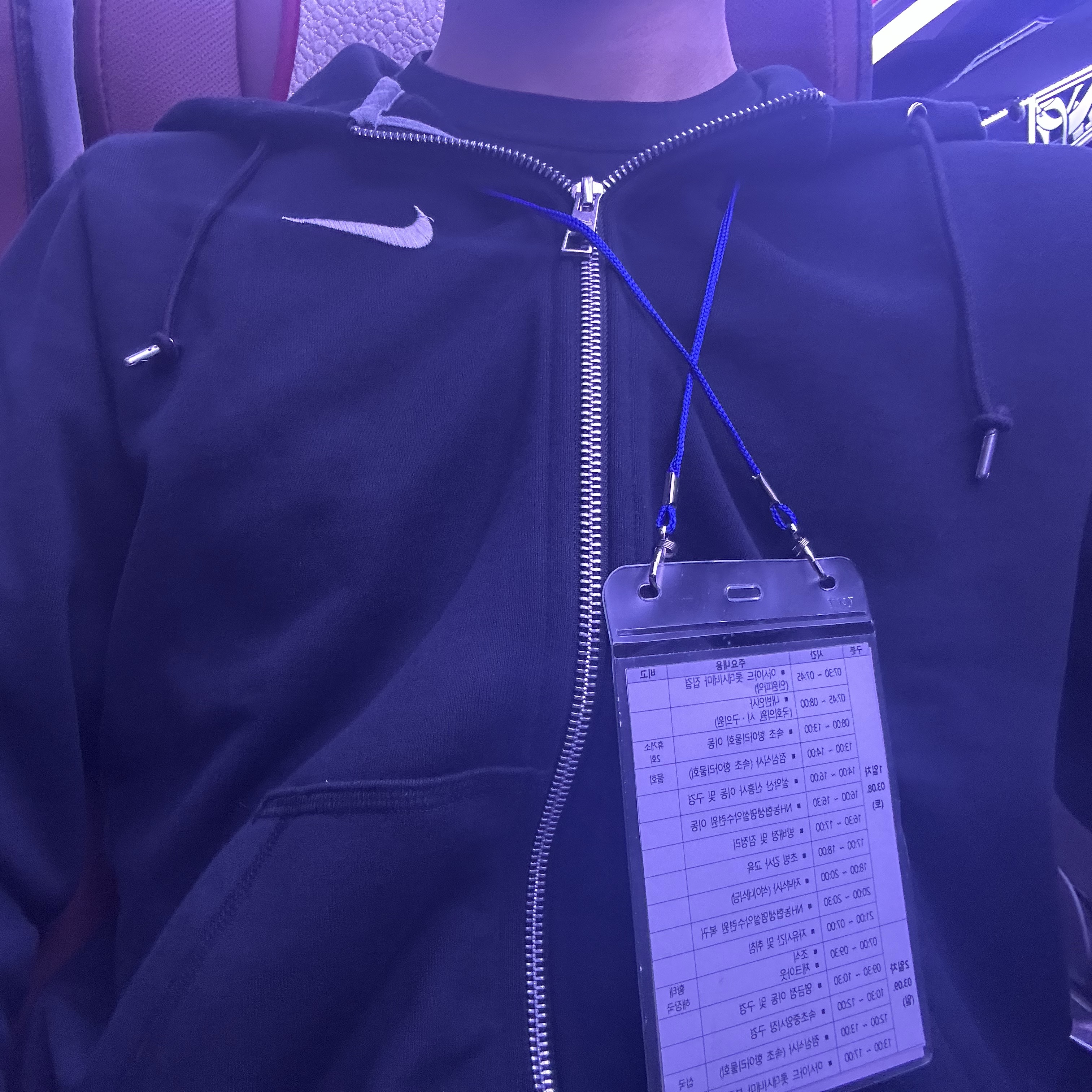 Nike NSW Classic Full Zip Hoodie Black - Asia 착용 스타일