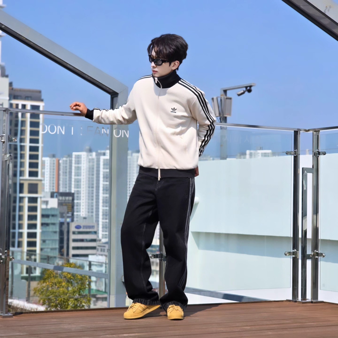 Adidas Waffle Beckenbauer Track Top Wonder White - KR Sizing, Adidas Waffle Beckenbauer Track Top Wonder White - KR Sizing 착용 스타일 - 4