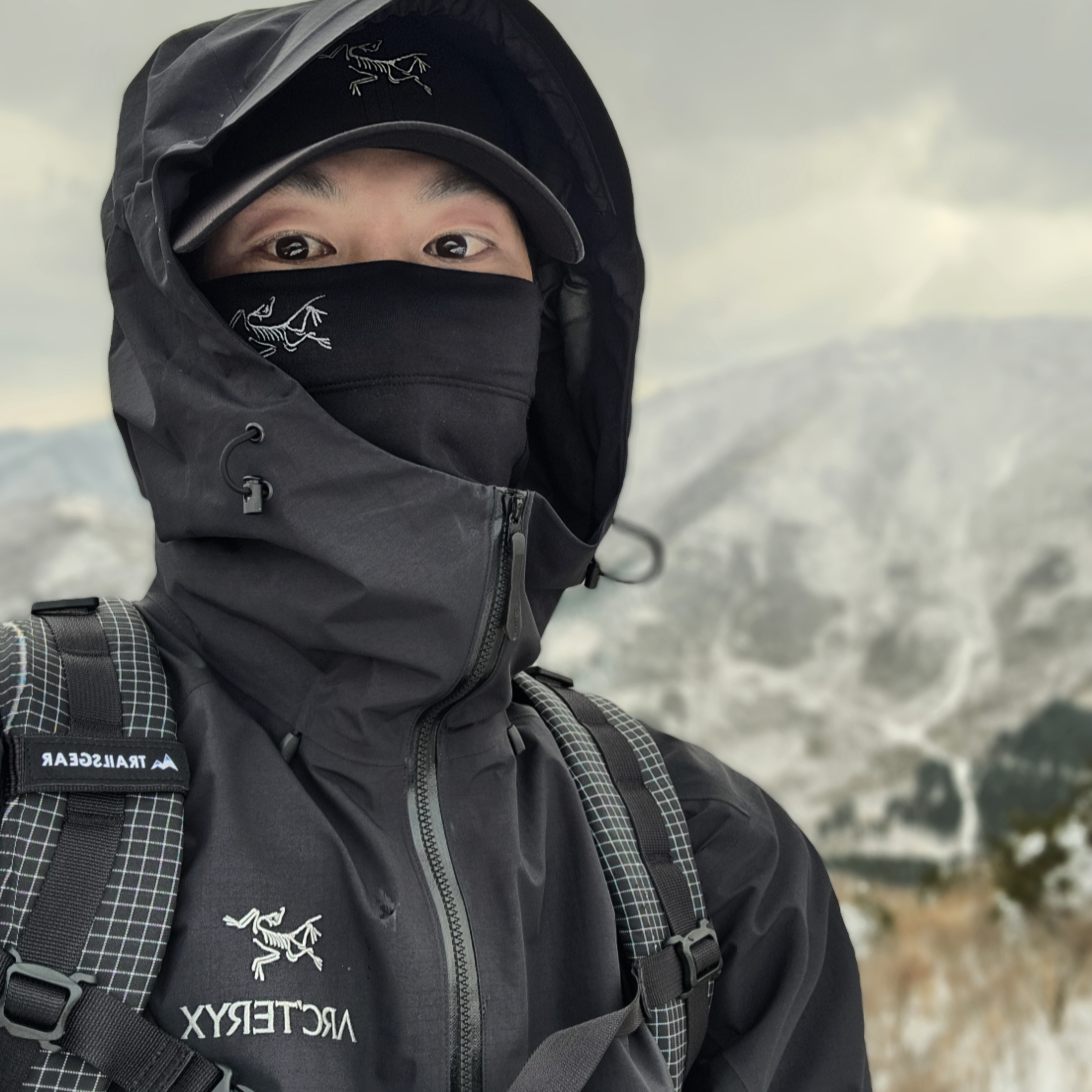 Arc'teryx Beta LT Jacket Black 착용 스타일 - 2