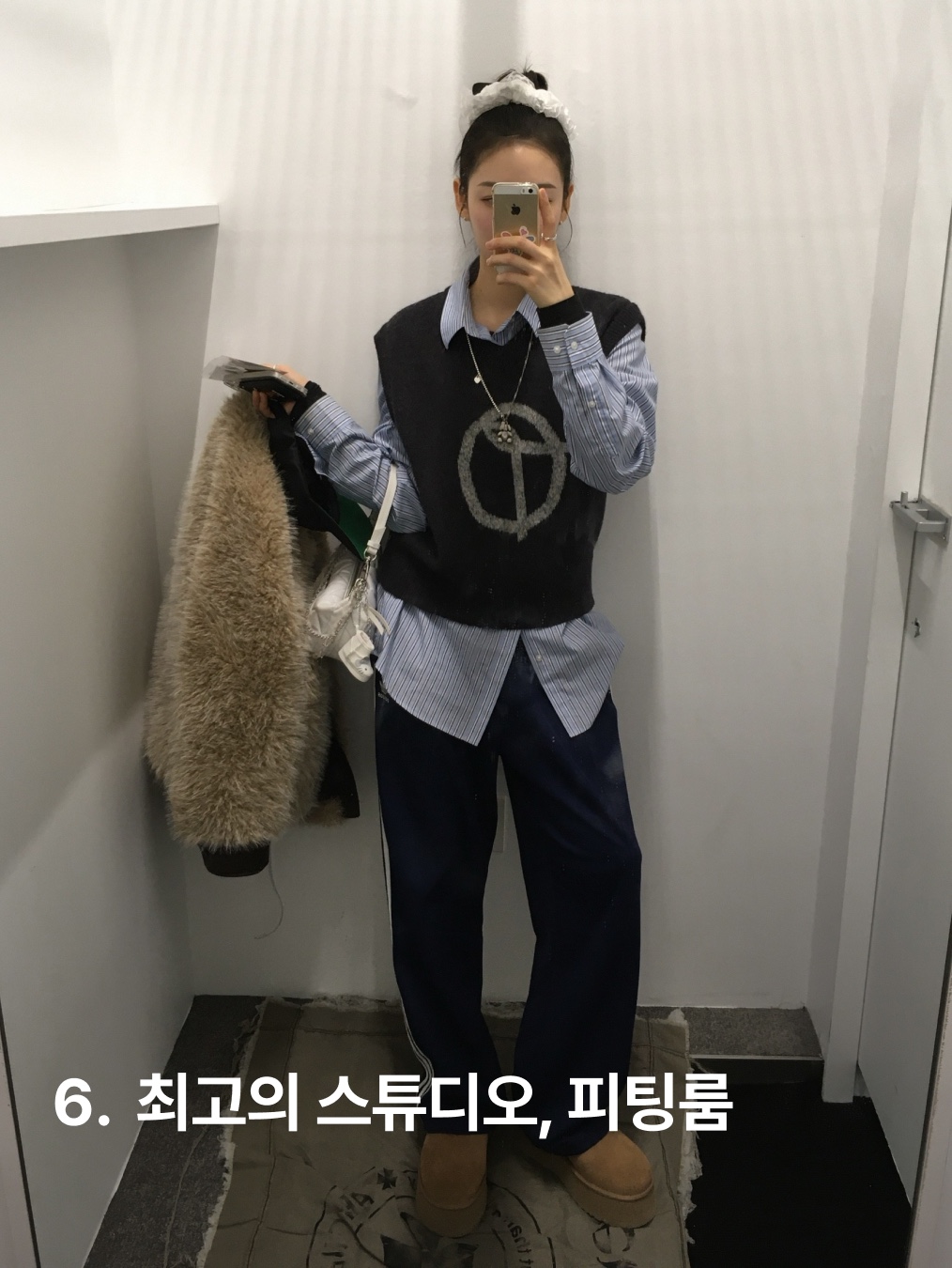 로아 하이킹 닐 블랙, 노스페이스 플리스 이어머프 캡 EX 블랙 착용 스타일 - 7