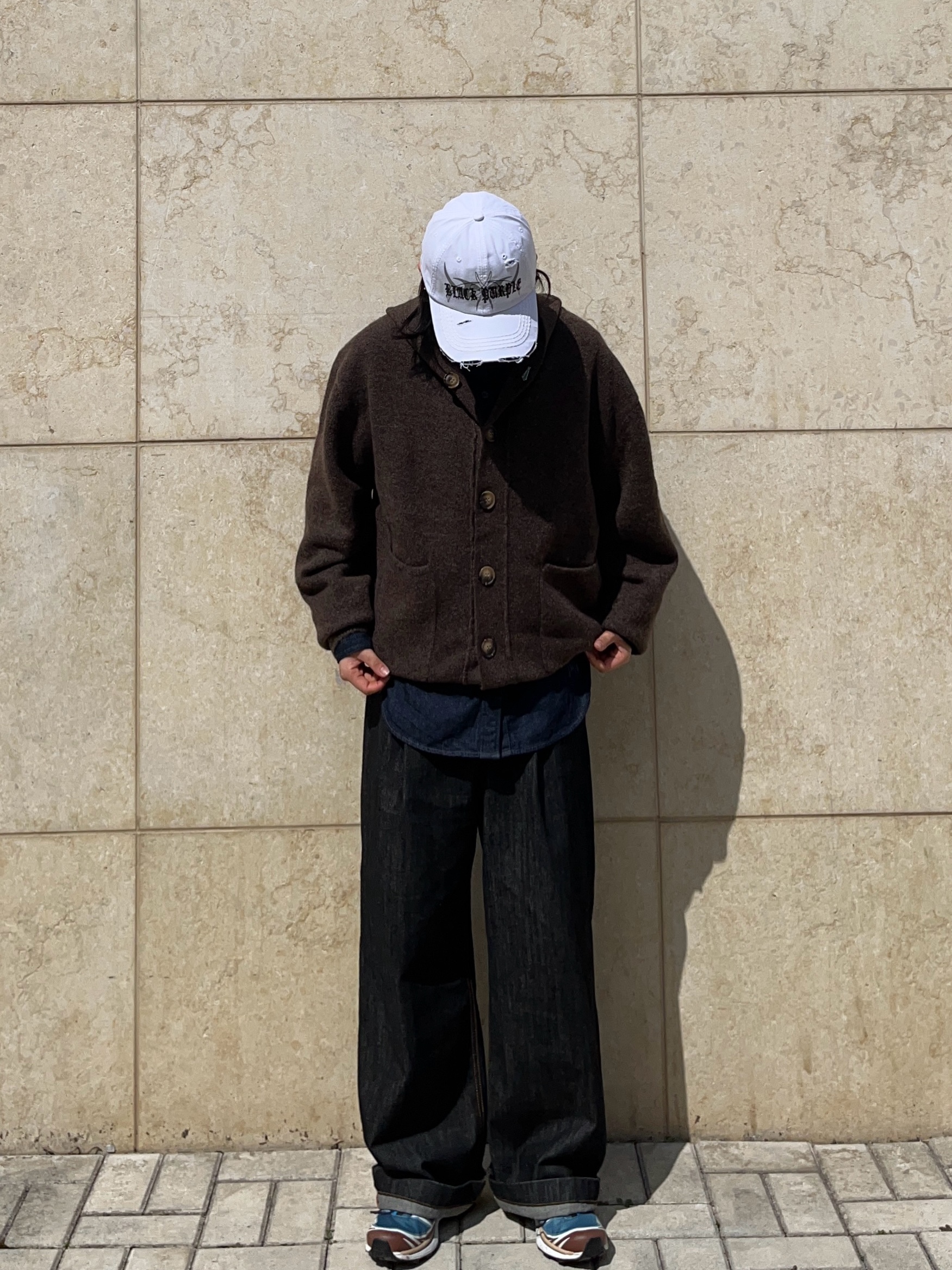 Salomon XT-6 Aegean Blue Tortoise Shell, Uniqlo x JW Anderson Denim Shirt Blue - KR 착용 스타일 - 2