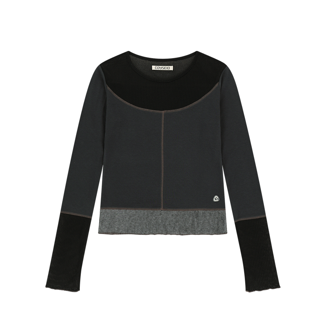 トップス coyseio NET STITCH LONGSLEEVES BLACK NET STITCH LONGSLEEVES BLACK - coyseio