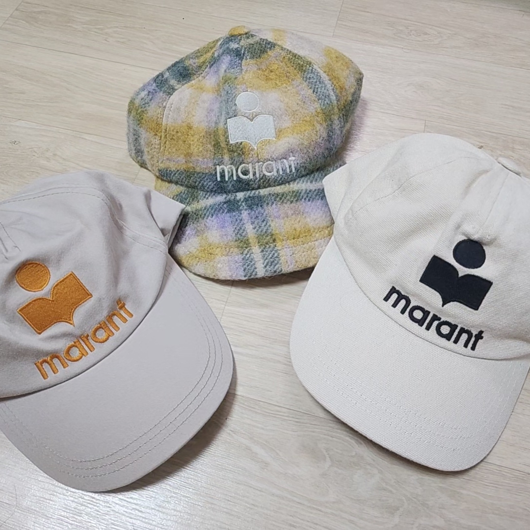 (W) 이자벨 마랑 타이론 캡 베이지 - 22FW, (W) 이자벨 마랑 타이론 로고 캡 에크루 블랙 - 23FW 착용 스타일 - 1