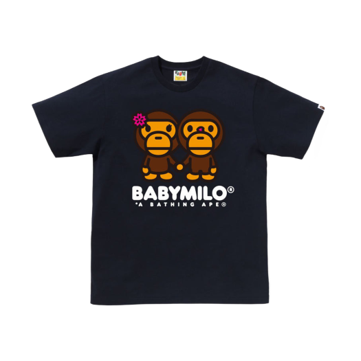 BAPE Sakura Baby Milo T-Shirt Navy