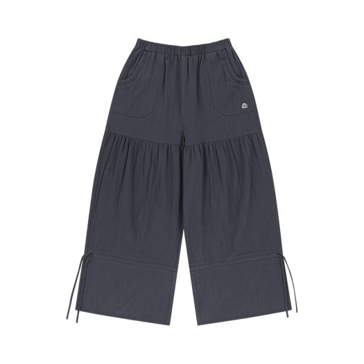 SU2501PT02-nv COYSEIO Shirring Rough Pants Navy
