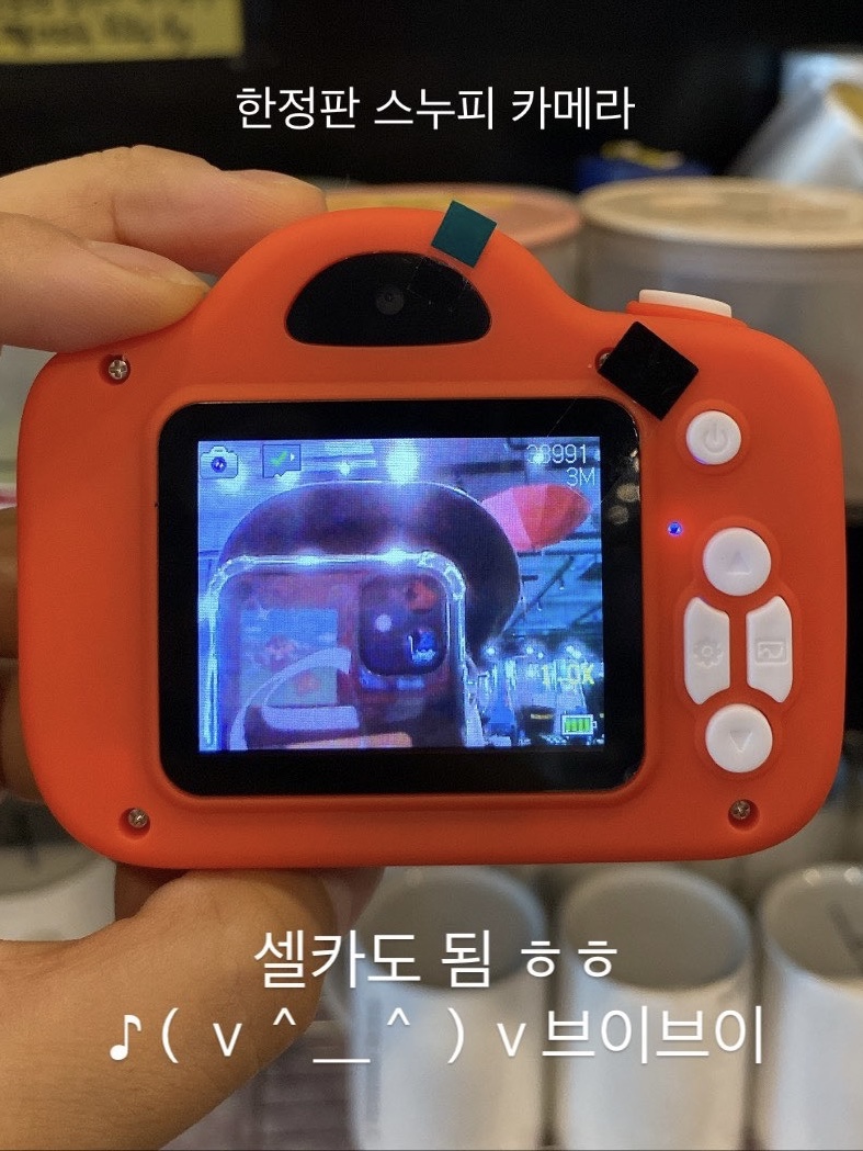 A Twosome Place x Peanuts Digital Mini Camera 착용 스타일
