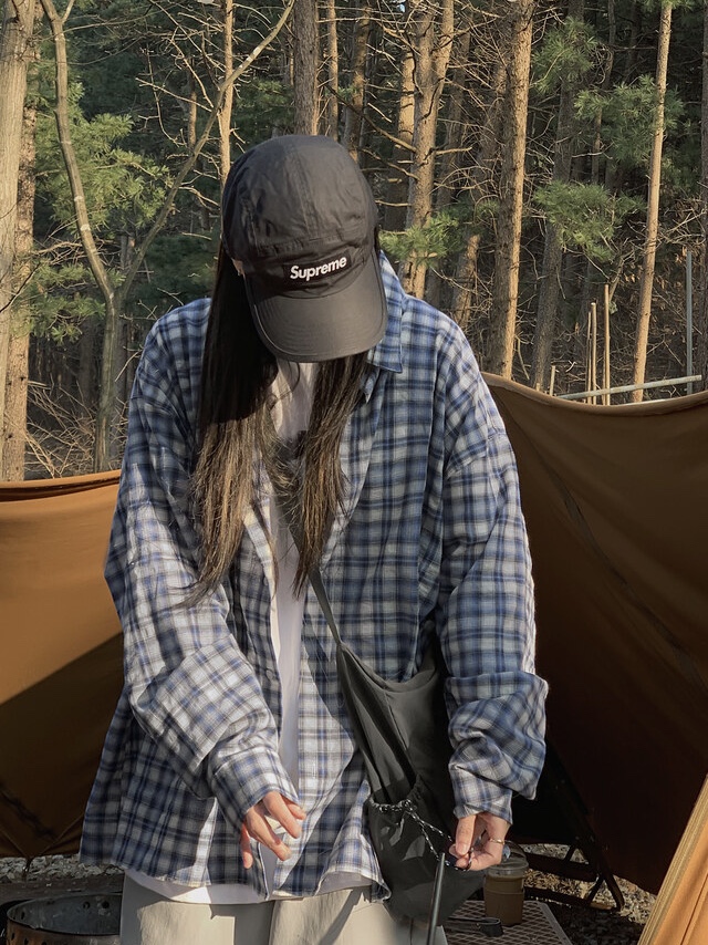 Supreme Shockcord Camp Cap Black - 21FW 착용 스타일 - 2