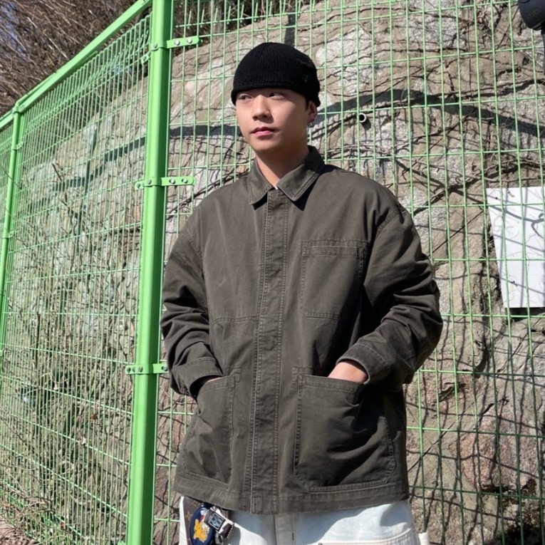 HIS HAZZYS Work Jacket Khaki 착용 스타일