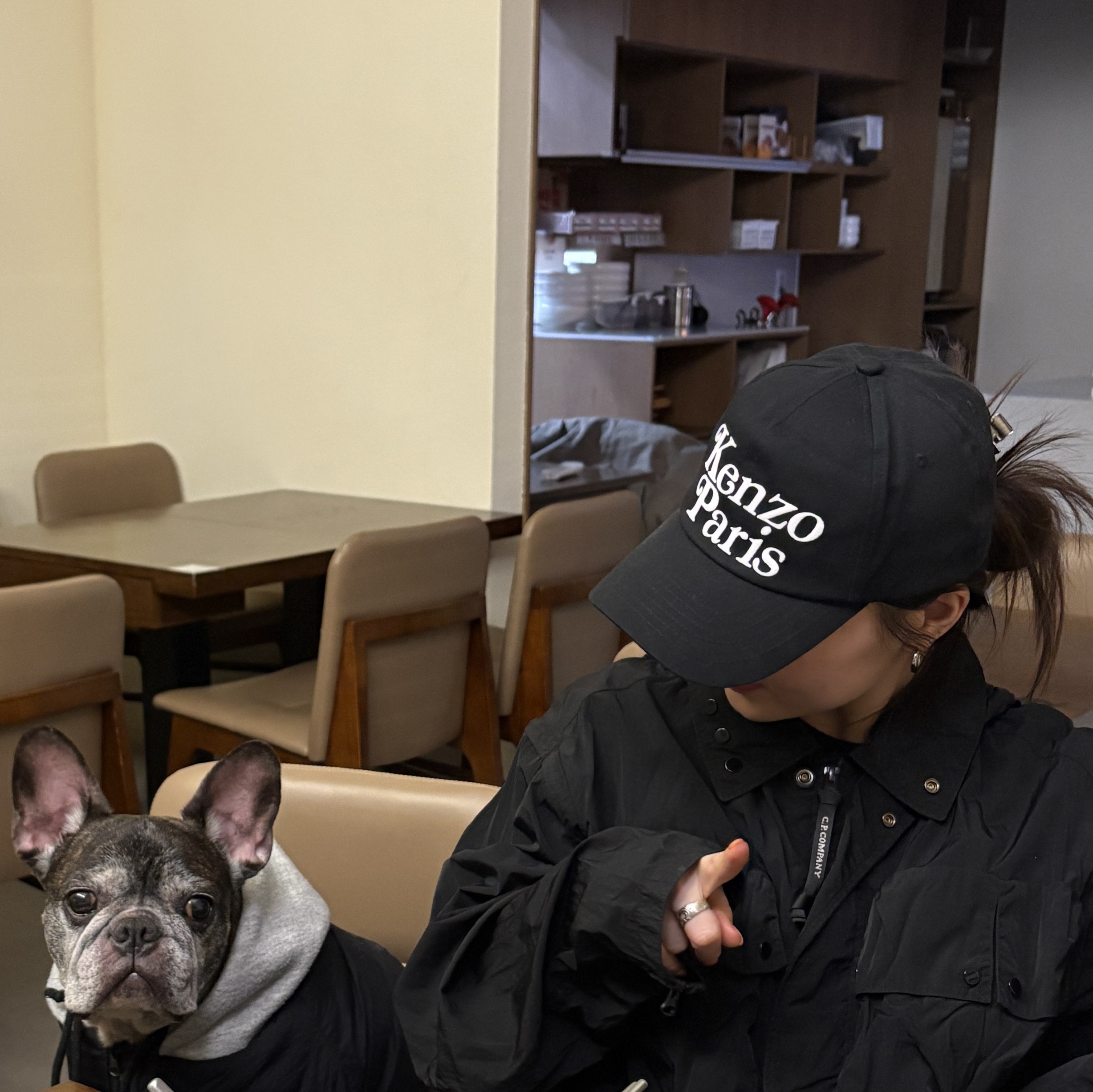 Kenzo x Verdy Paris Cap Black, Heaven by Marc Jacobs Friendship Necklace Set Silver Ox (Set of 2) 착용 스타일 - 4