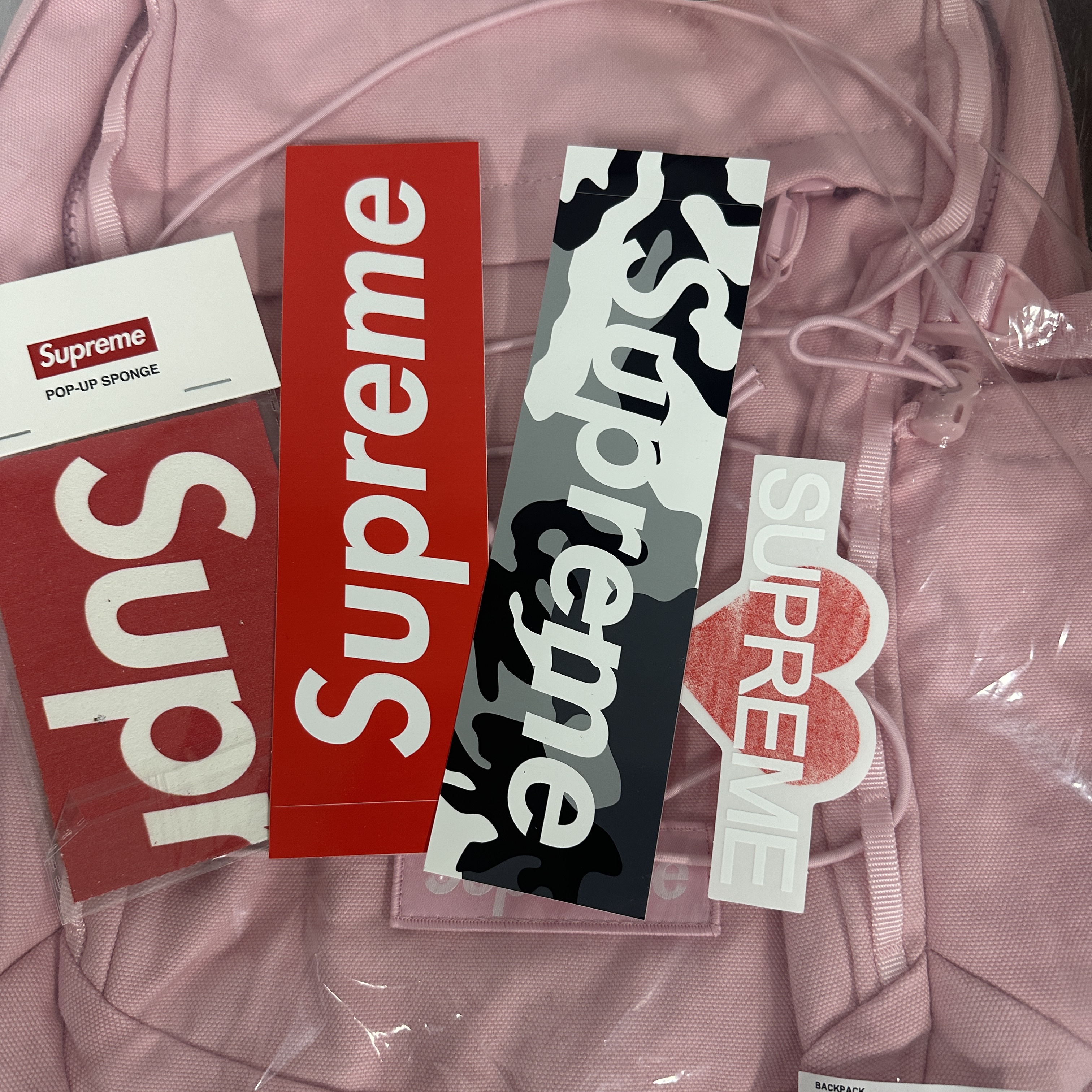Supreme Backpack Light Pink - 25SS 착용 스타일 - 1