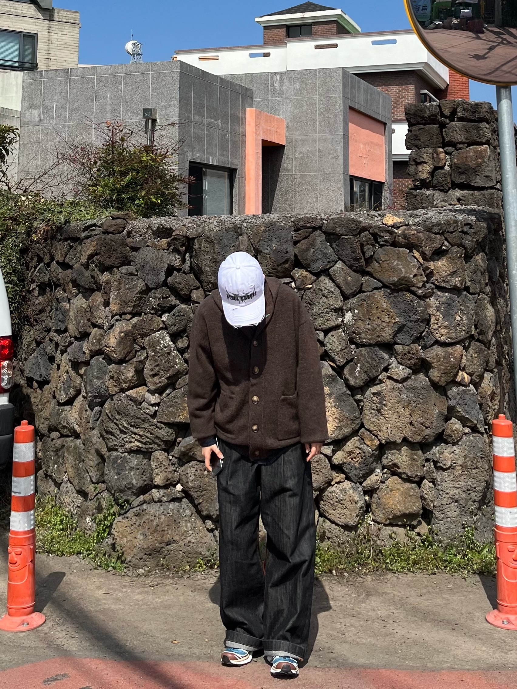 Salomon XT-6 Aegean Blue Tortoise Shell, Uniqlo x JW Anderson Denim Shirt Blue - KR 착용 스타일 - 7