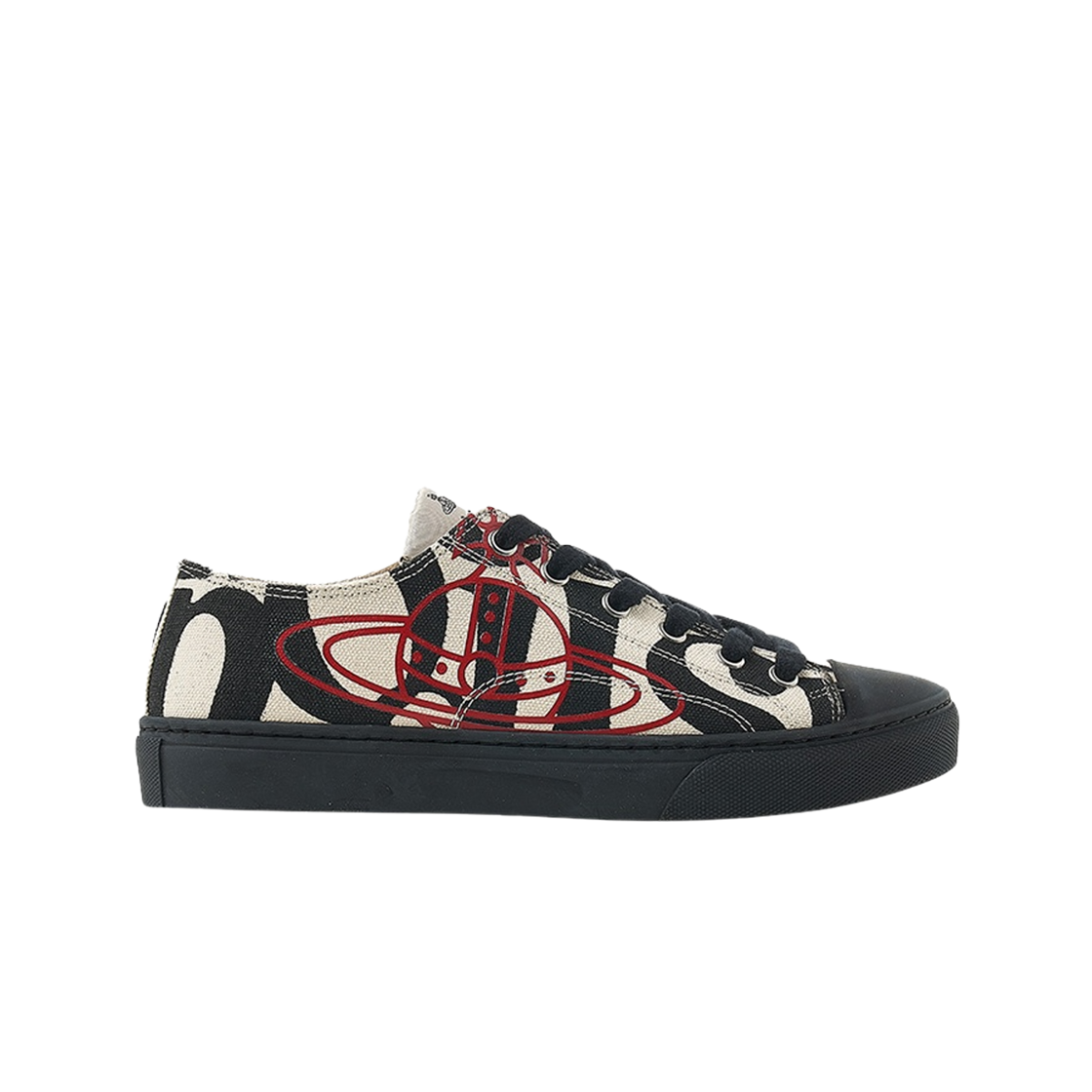 75020005M-W00JW-N301 Vivienne Westwood Plimsoll Low Top 2.0 Trainer Black Words