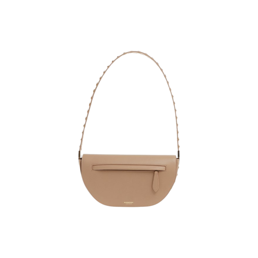 Burberry Small Leather Olympia Bag Cool Beige