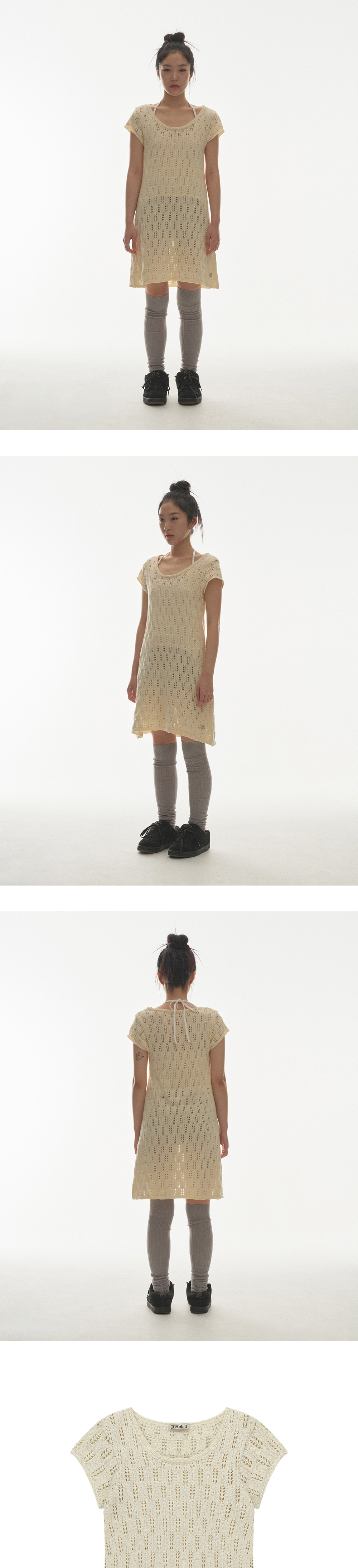 【COYSEIO】25ss SCASI KNIT ONE PIECE SCASI KNIT ONE PIECE IVORY - coyseio