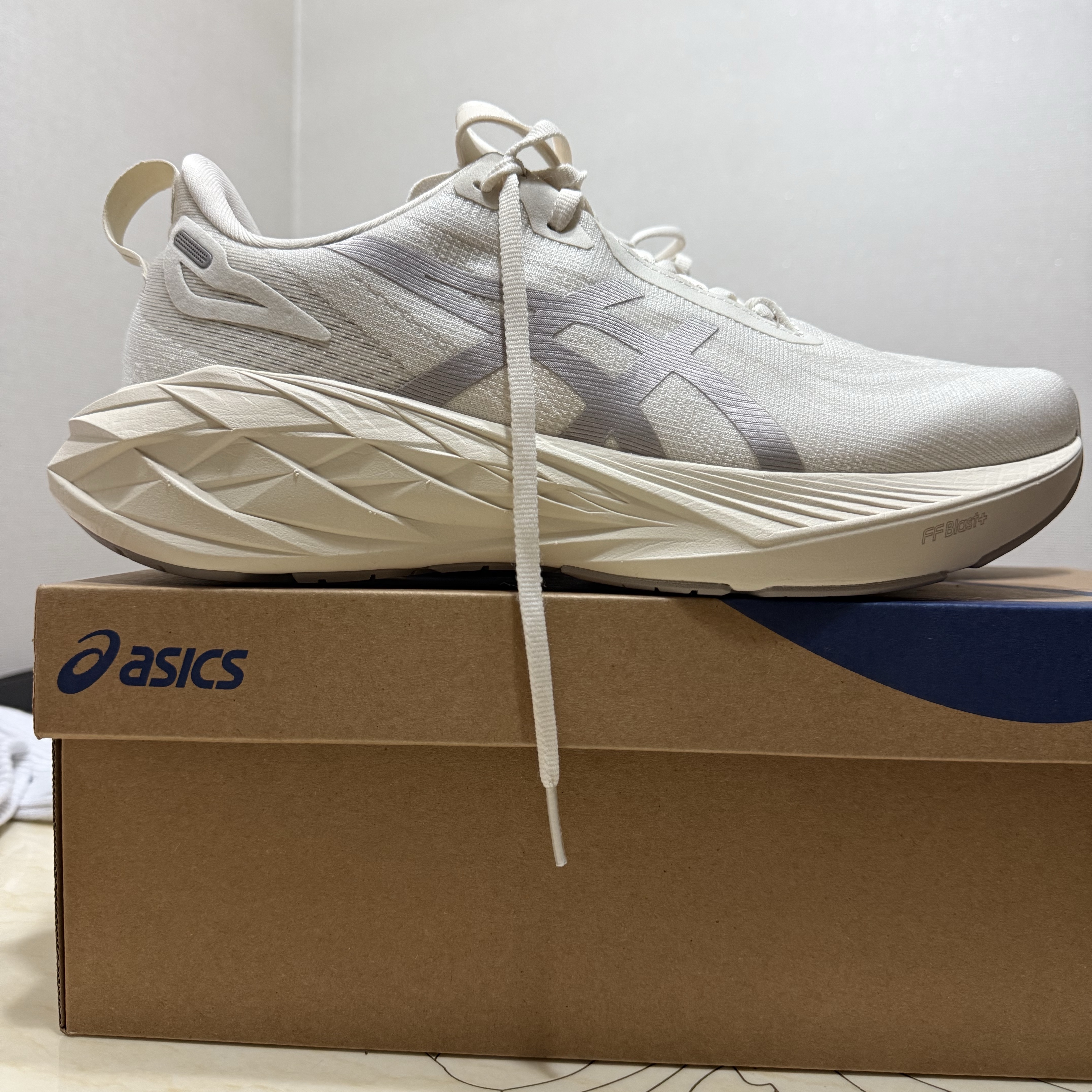 Asics Novablast 4 LE Birch Moonrock 착용 스타일