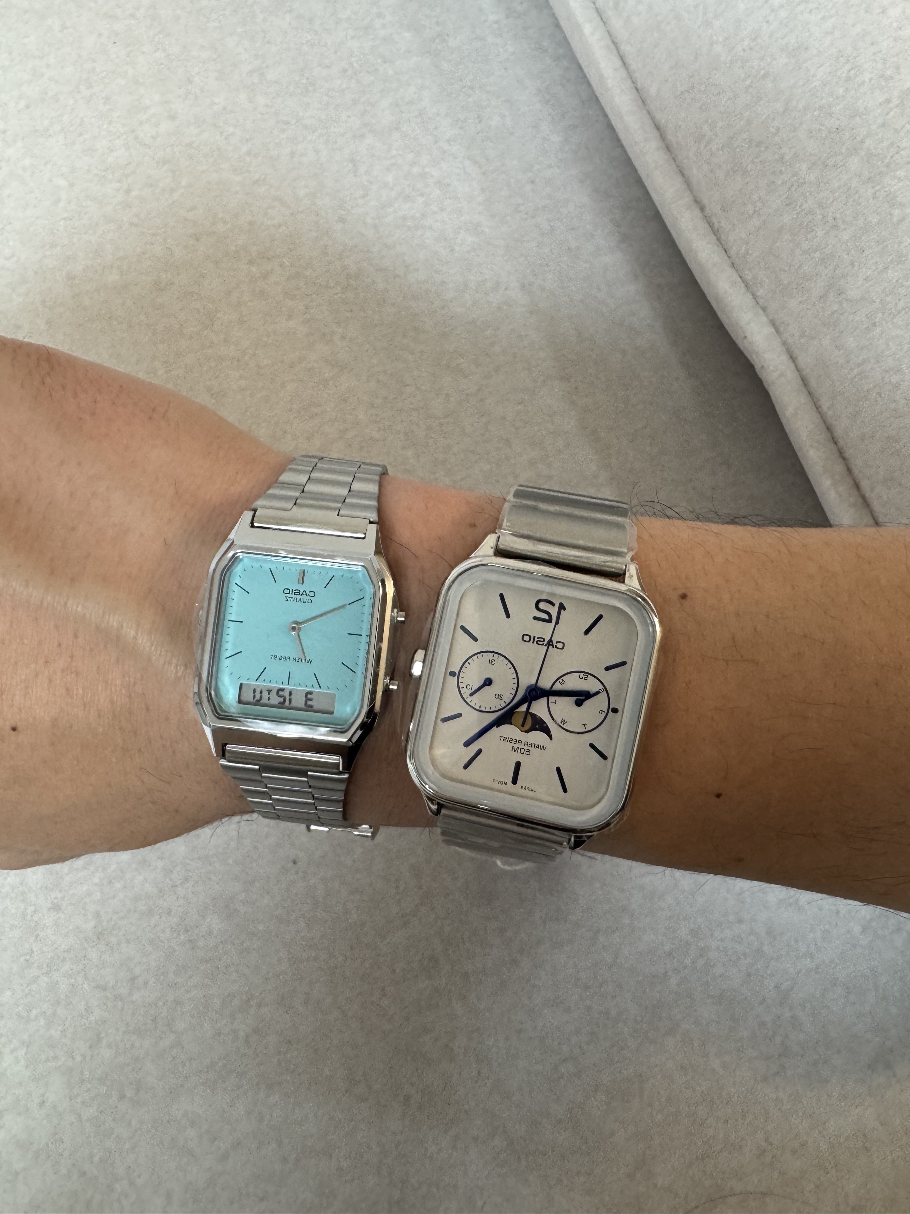 Casio AQ-230A-2A2MQY, Casio MTP-M305D-7AV 착용 스타일 - 1