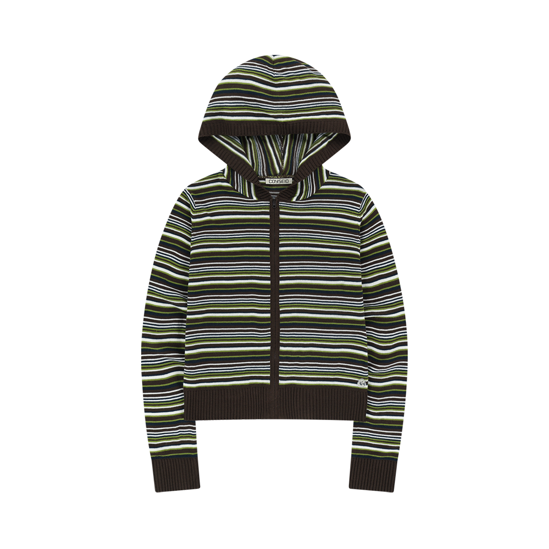 トップス coyseio SOFT KNIT ZIP-UP STRIPE SOFT KNIT ZIP-UP STRIPE - coyseio