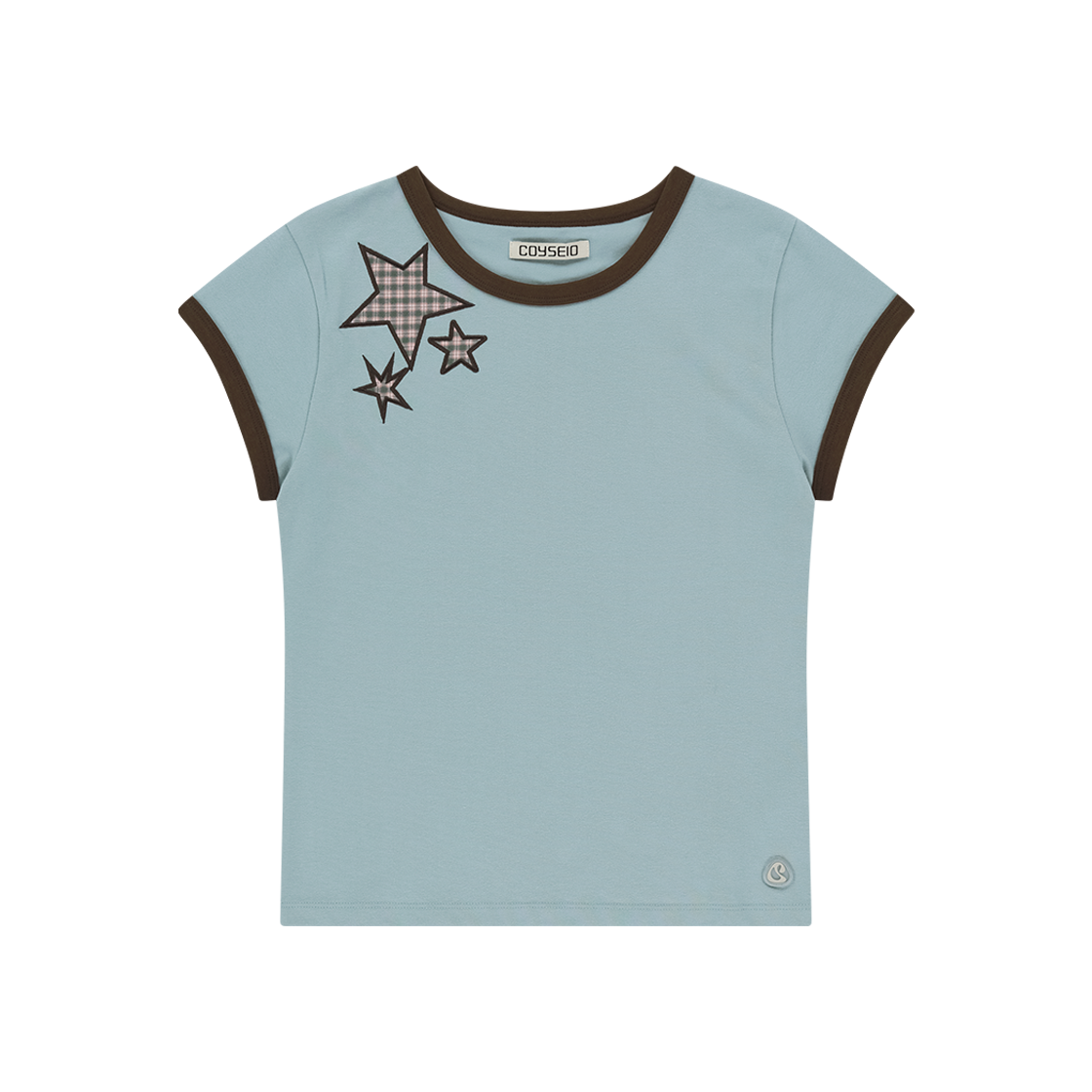 TRIPLE STAR RINGER TEE PASTEL BLUE - coyseio