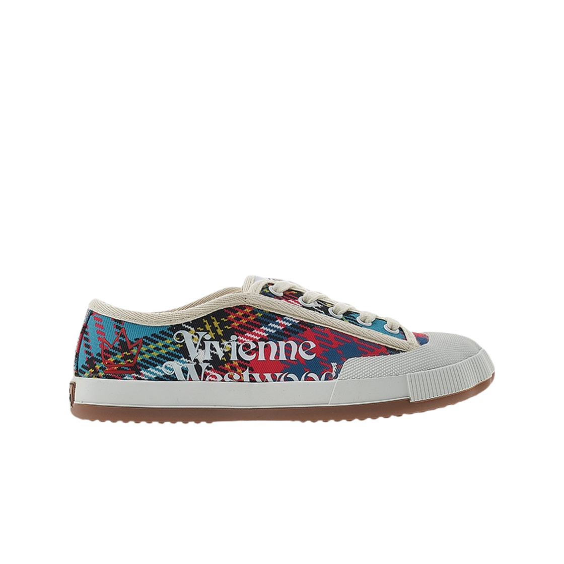 75020057W-W00J1-O301 (W) Vivienne Westwood Animal Gym Low Top Sneakers Macandy Tartan