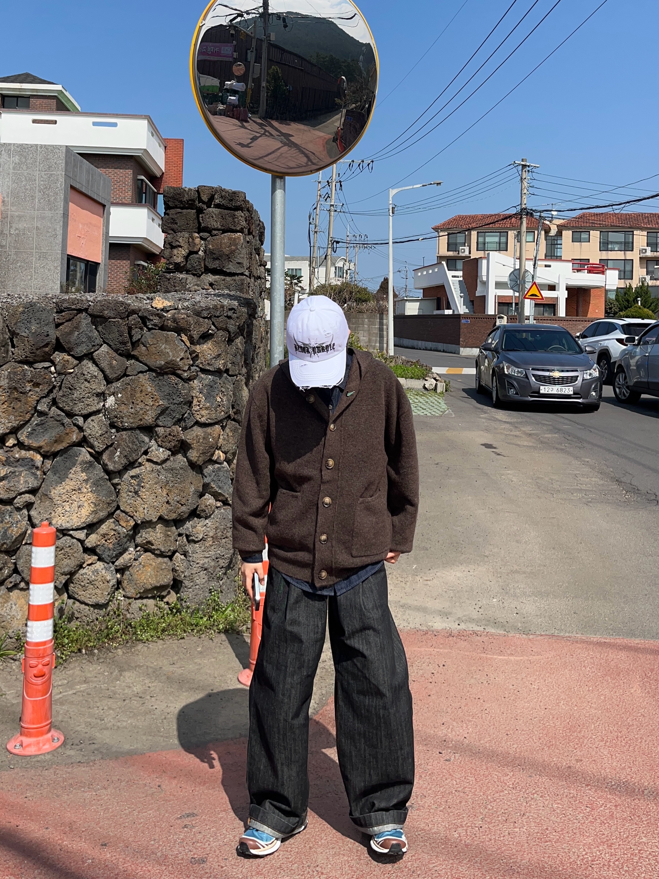 Salomon XT-6 Aegean Blue Tortoise Shell, Uniqlo x JW Anderson Denim Shirt Blue - KR 착용 스타일 - 6