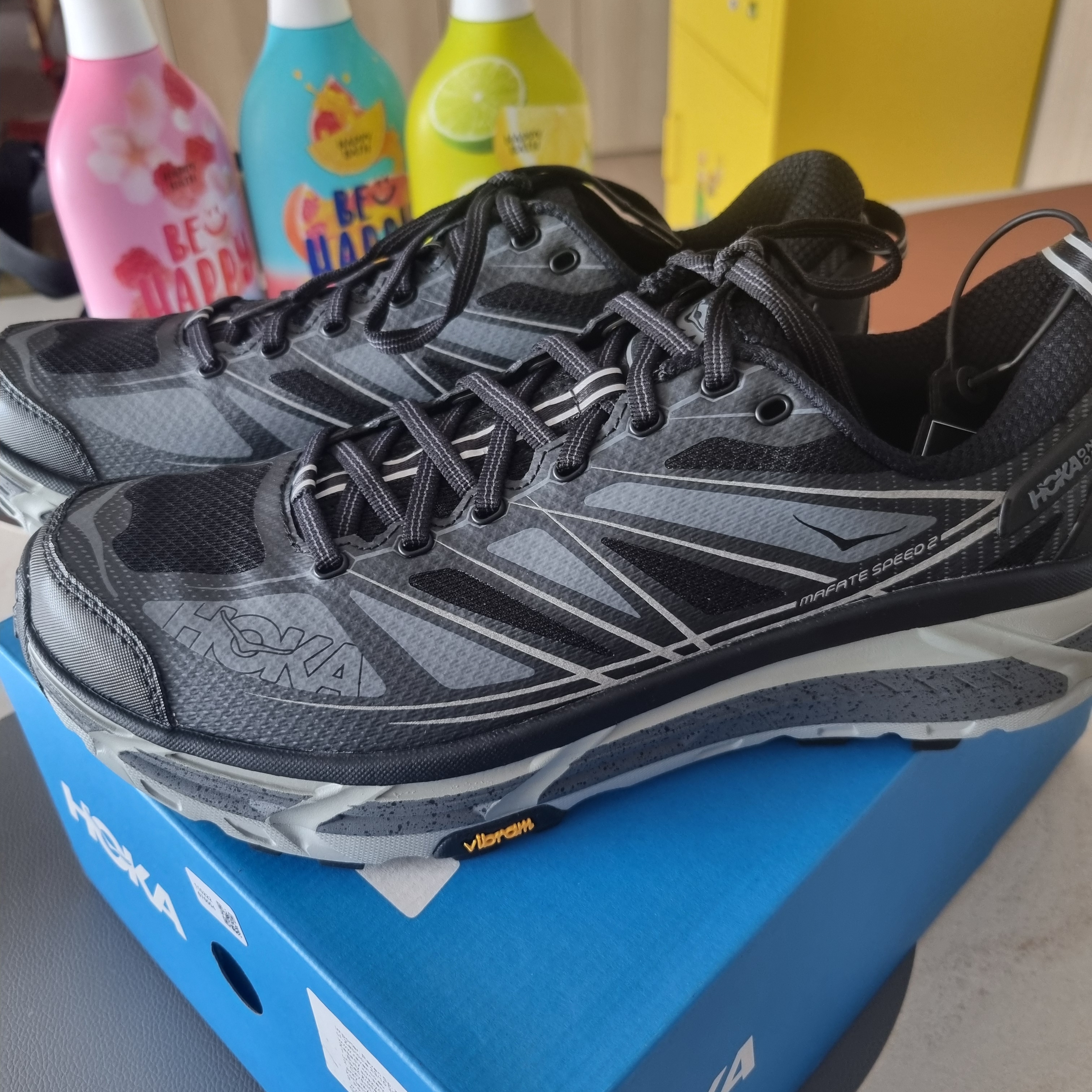 Hoka Mafate Speed 2 Black Castlerock 착용 스타일