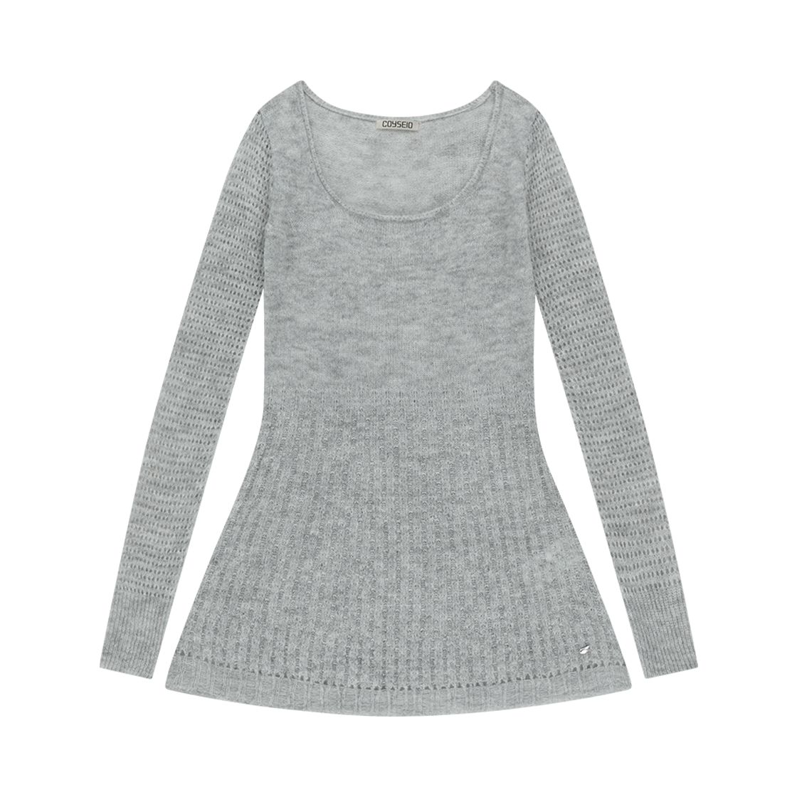 SU2501KT01-lg COYSEIO Soft Bell Knit Light Grey - 대표 이미지 #1