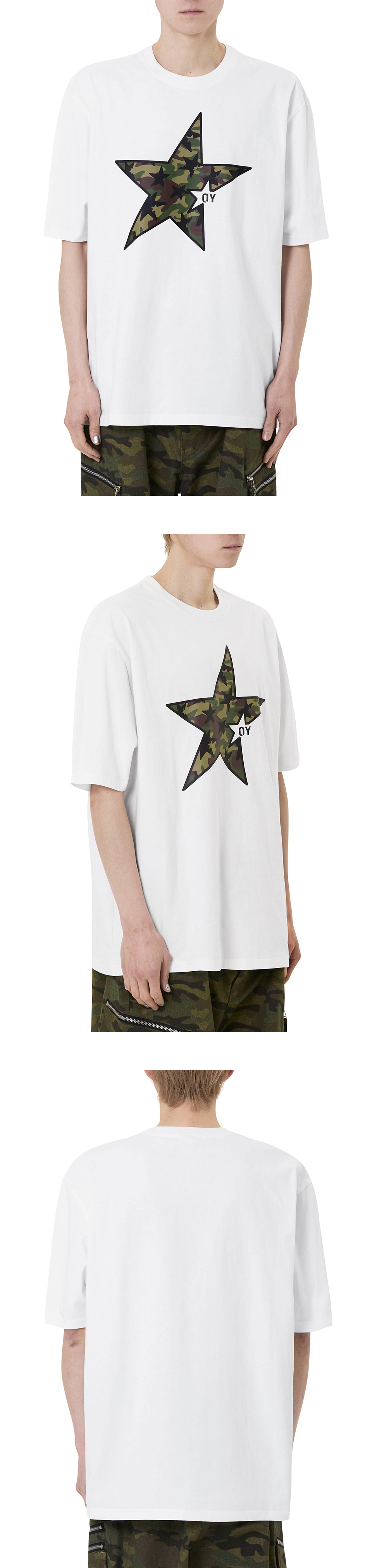 ★OY★CAMO STAR TEE - WHITE★正規品/韓国直送料込/人気 CAMO STAR TEE - WHITE - 감도 깊은 취향 셀렉트샵 29CM