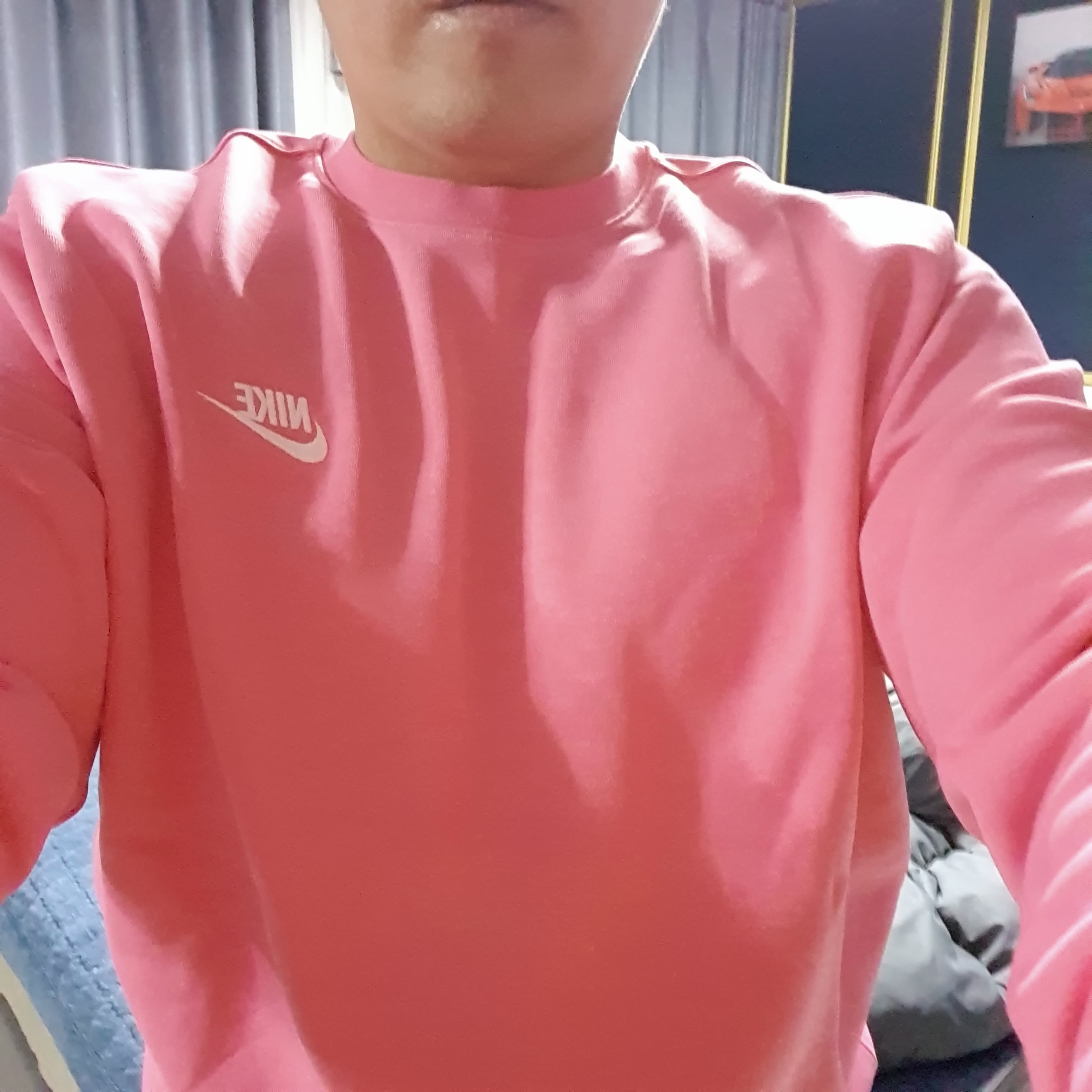 Nike NSW Club French Terry Crew Sweatshirt Pinksicle - Asia 착용 스타일