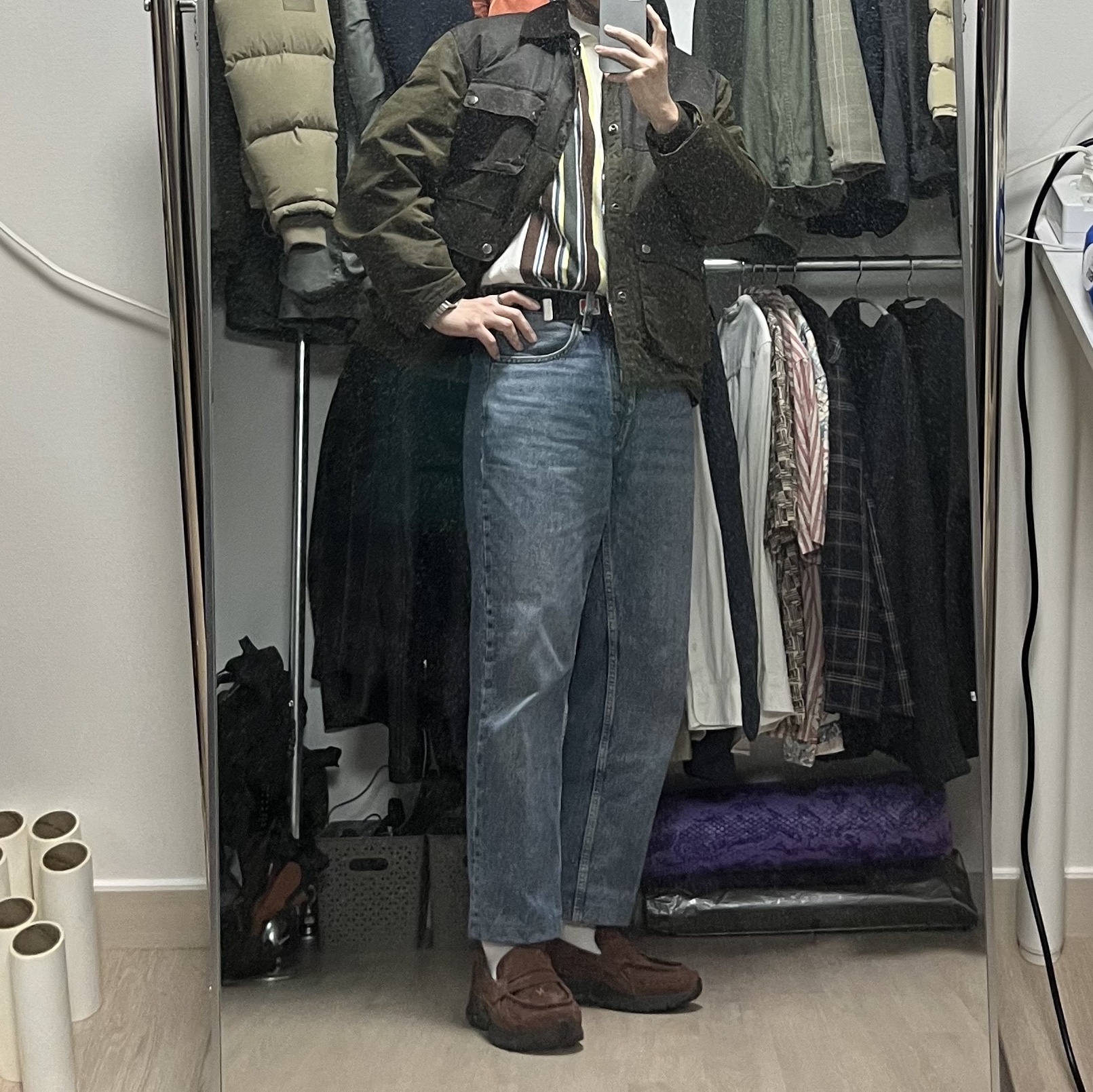 New Balance 1906L Rich Oak 착용 스타일 - 2
