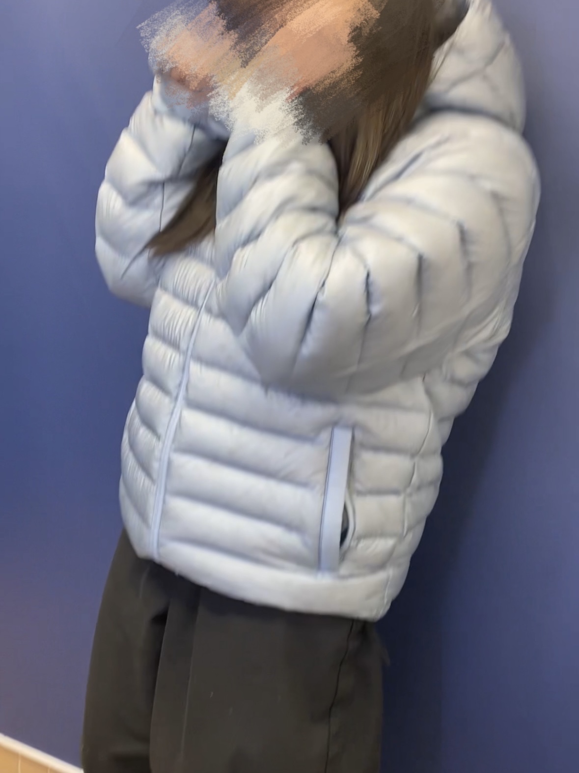 Sansan Gear Suffix Puffer Jacket Sky Blue - 24FW 착용 스타일