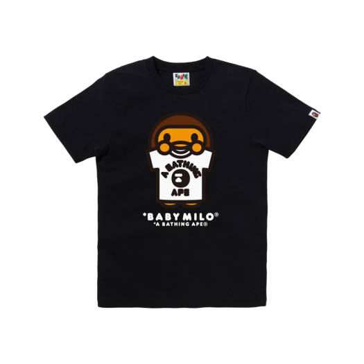 (W) BAPE Baby Milo College T-Shirt T-Shirt Black