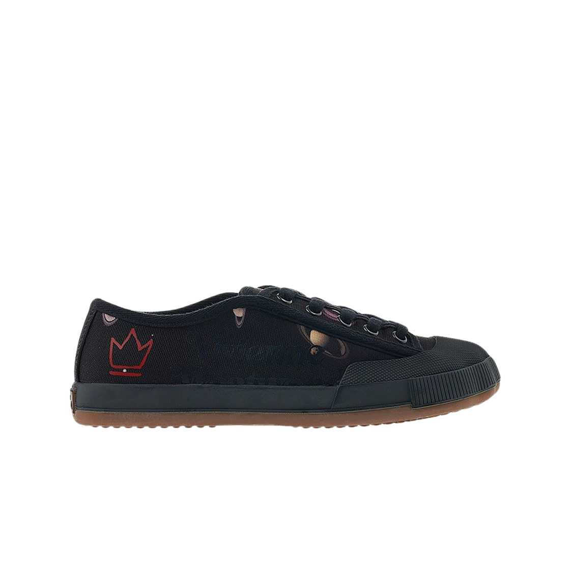 75020057W-W00IR-N301 (W) Vivienne Westwood Planet Logo Print Low Top Sneakers Black