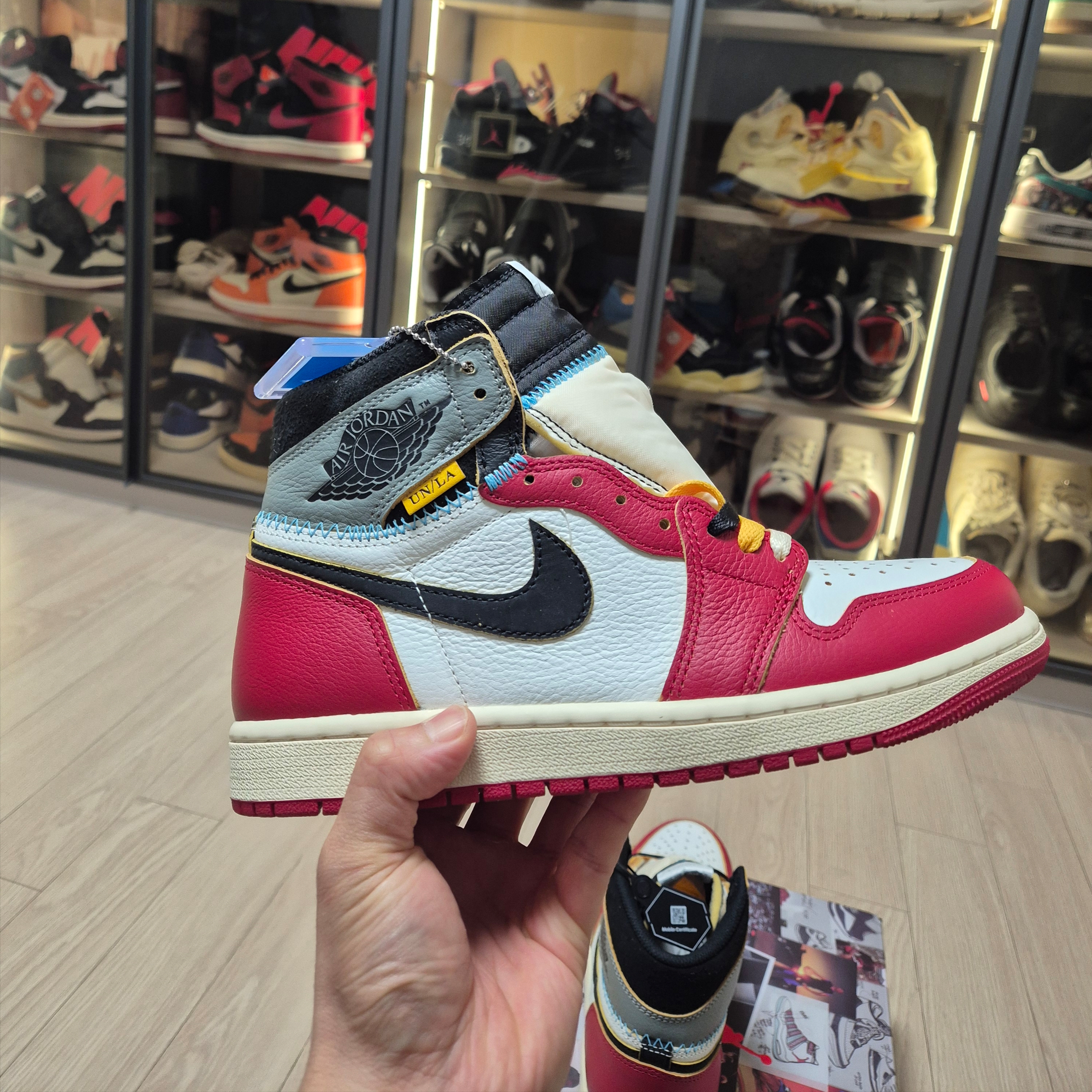 Jordan 1 x Union Retro High OG Chicago Shadow 착용 스타일 - 5