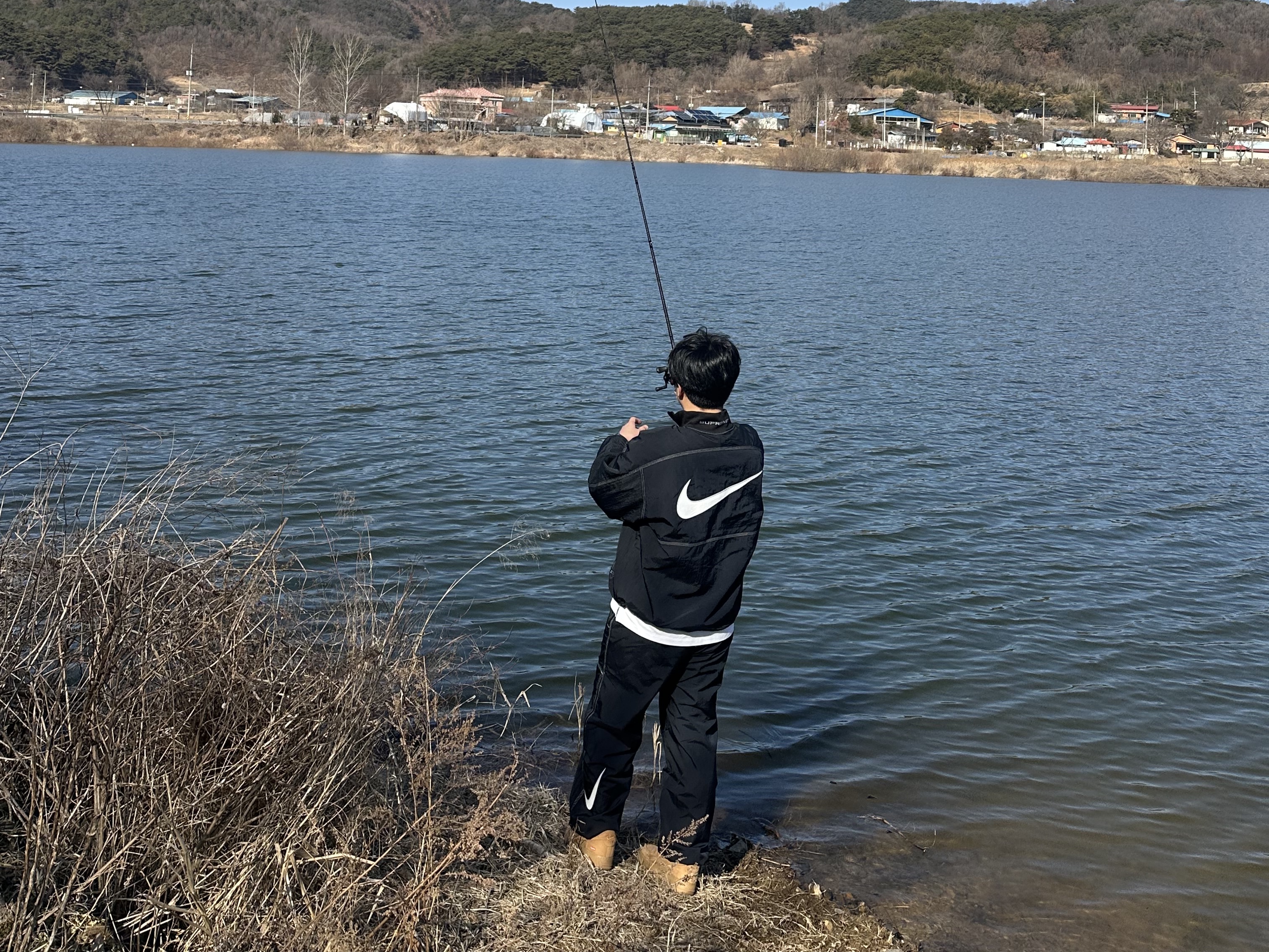 Supreme x Nike Ripstop Pullover Black - 24SS, Supreme x Nike Ripstop Track Pants Black - 24SS 착용 스타일