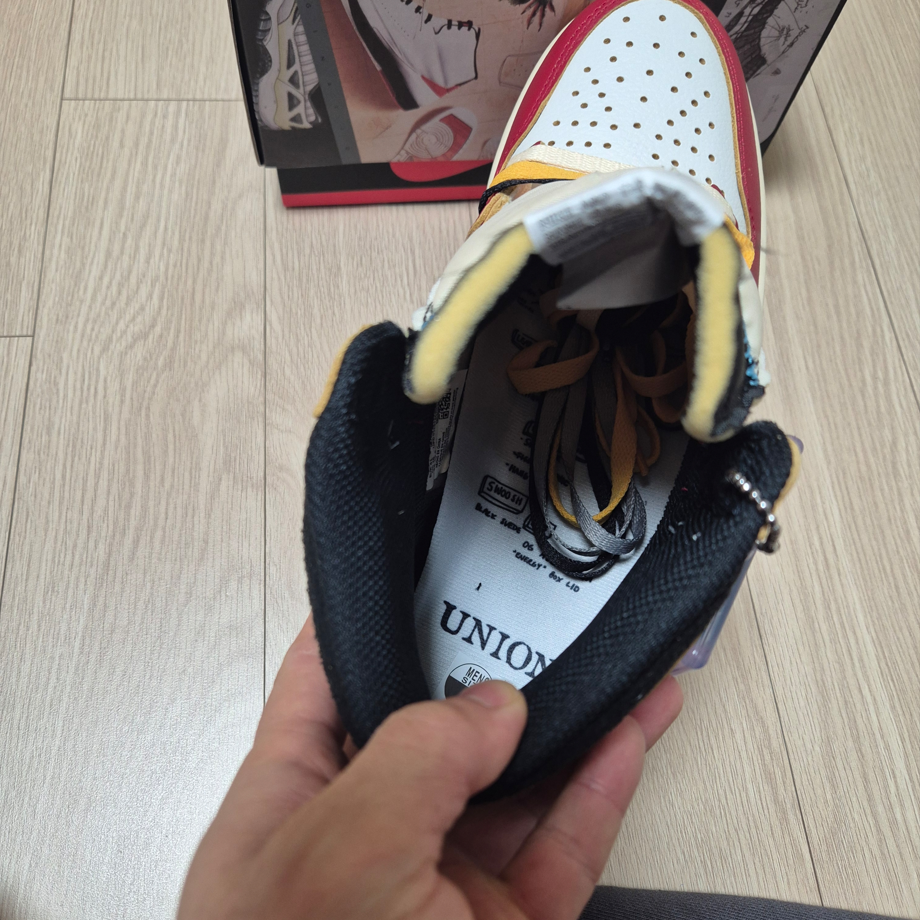 Jordan 1 x Union Retro High OG Chicago Shadow 착용 스타일 - 6